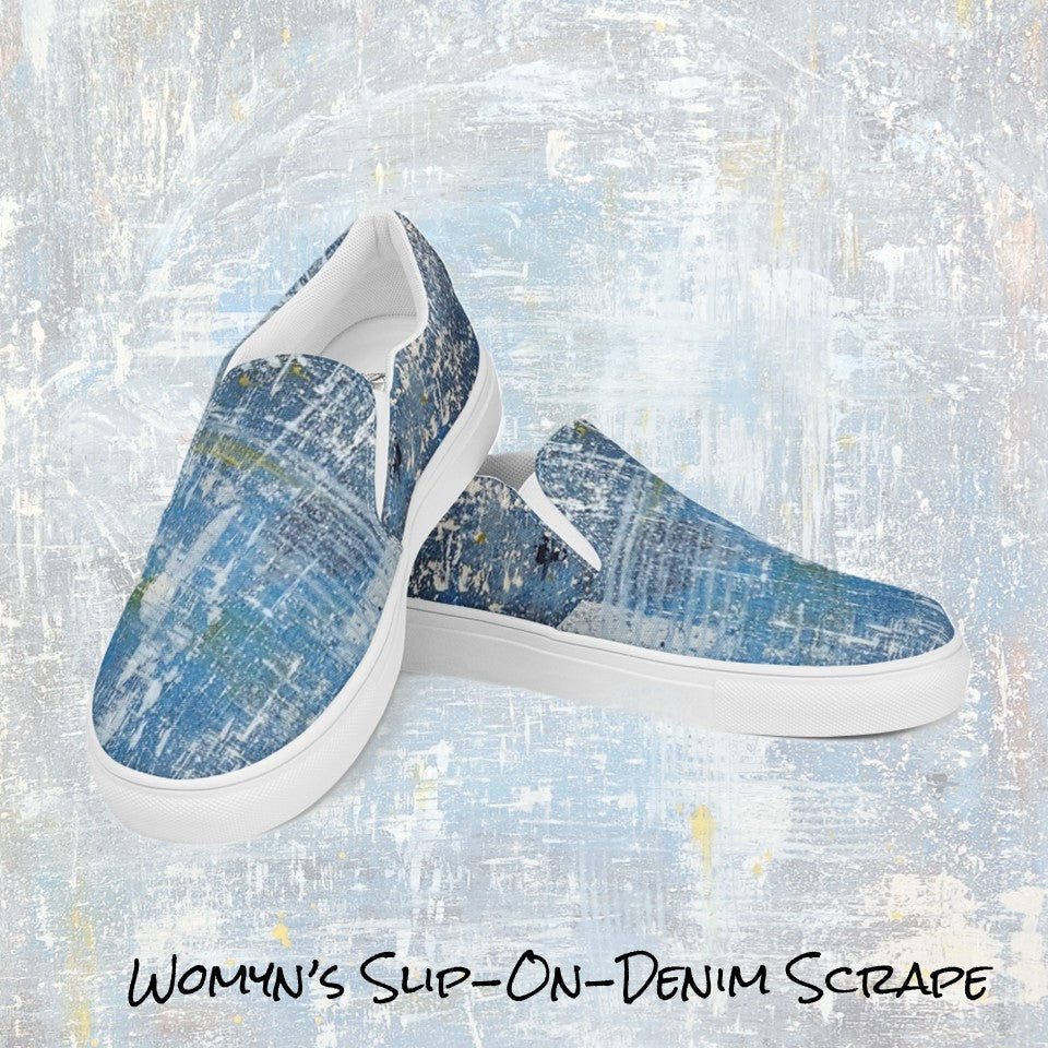Womyn's Slip On- Denim Scrape