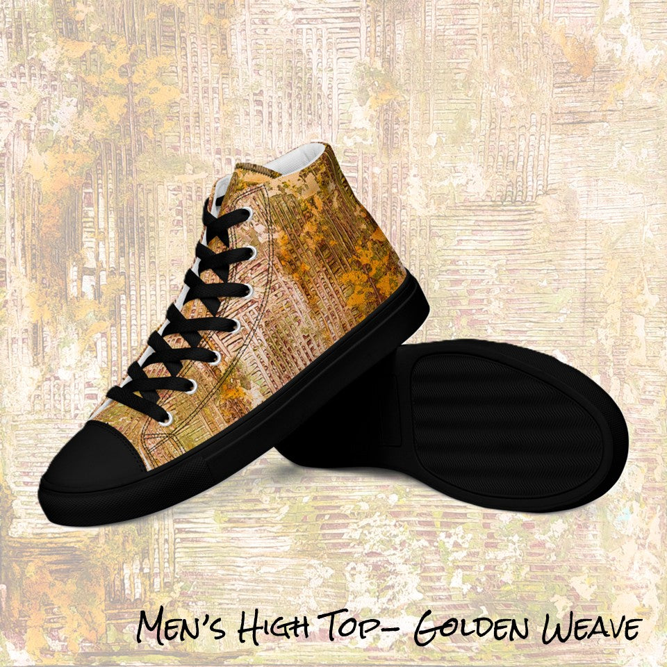Men's High Top- Weave Golden