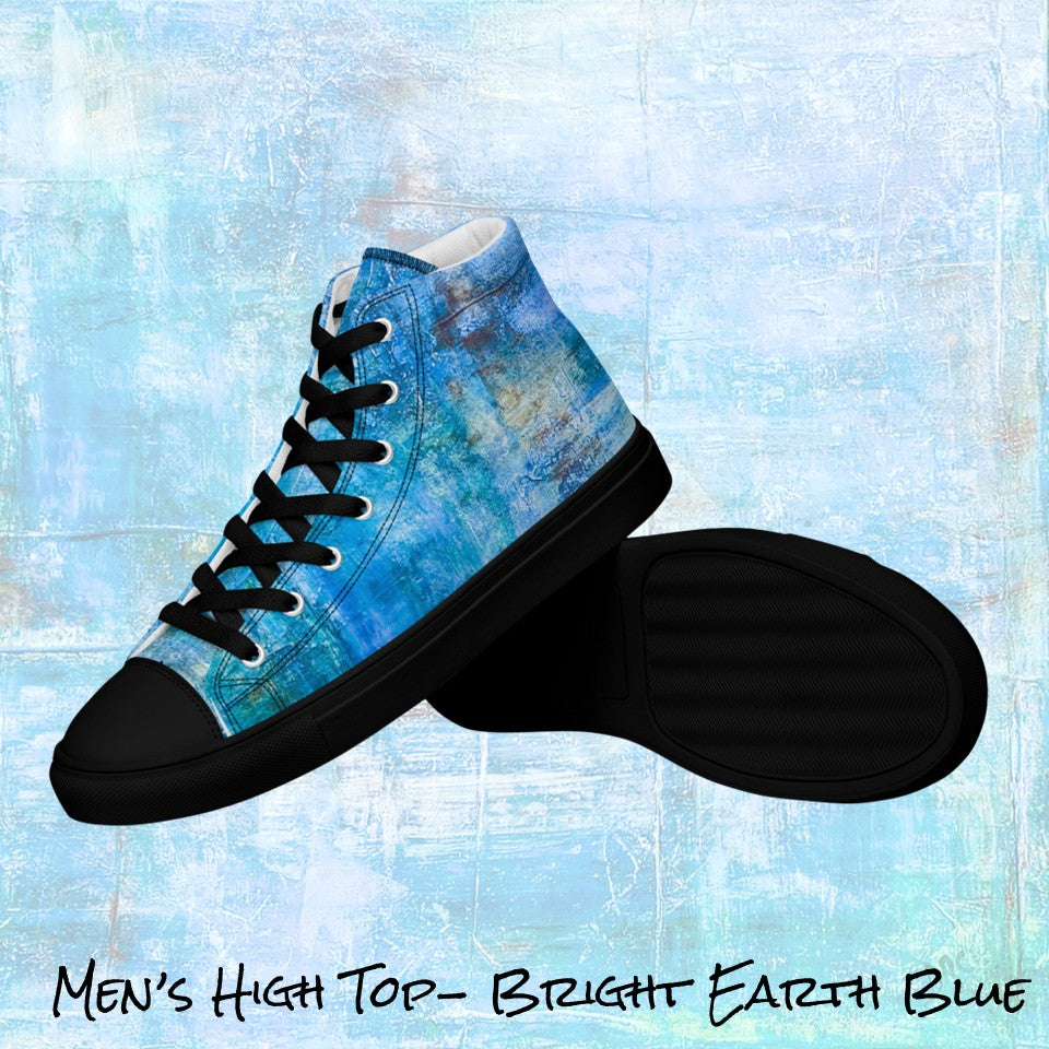 Men's High Top- Bright Earth Blue
