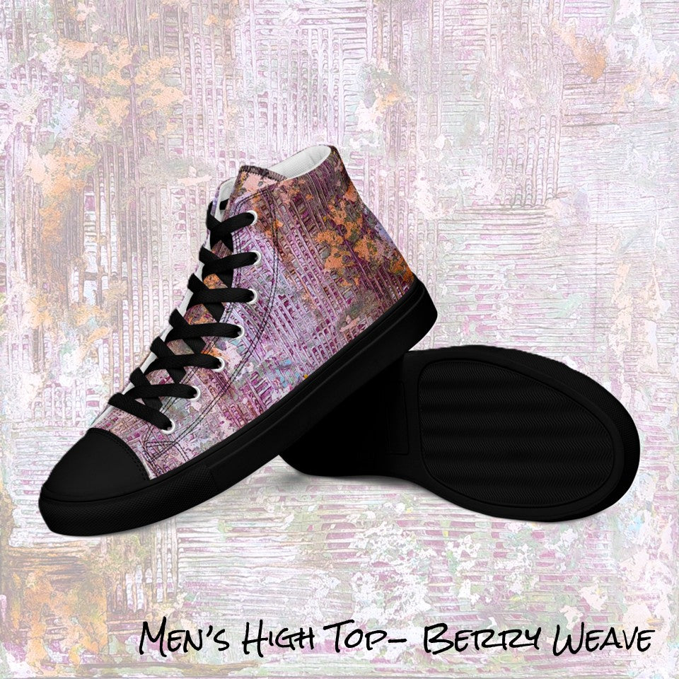 Men's High Top- Weave Berry