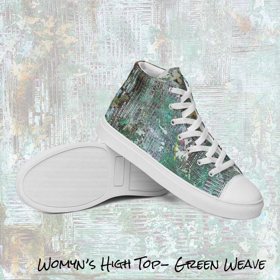 Womyn's High Top- Weave Green