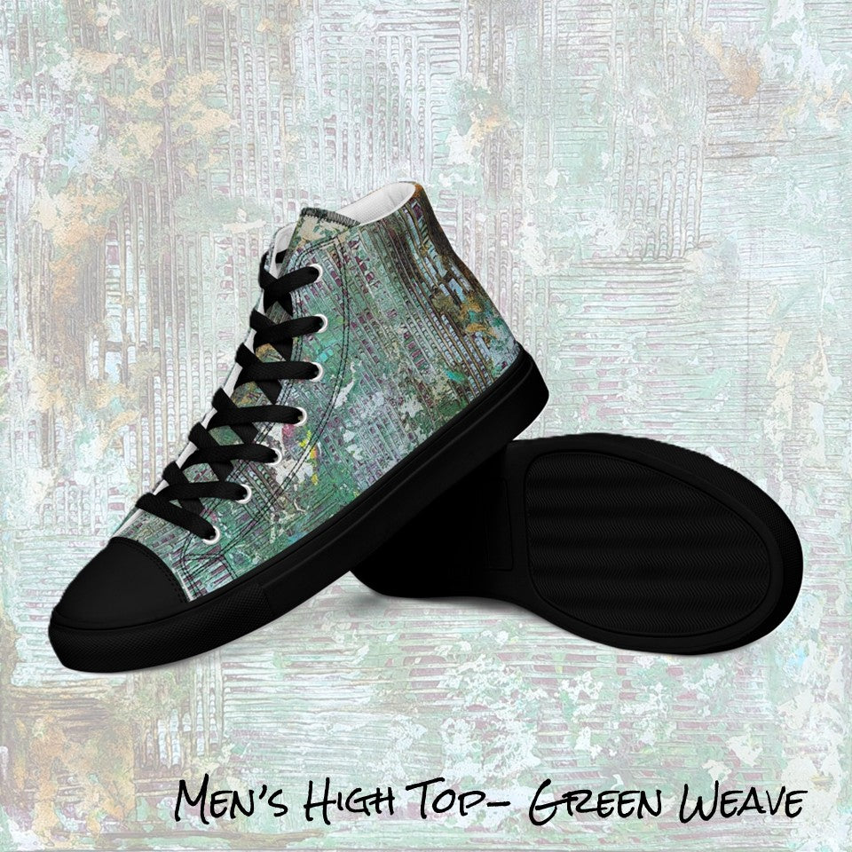Men's High Top- Weave Green