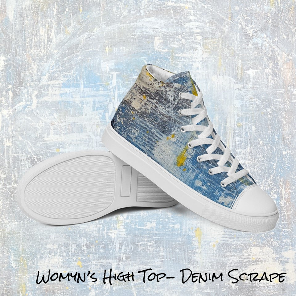 Womyn's High Top- Denim Scrape