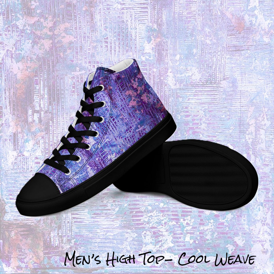 Men's High Top- Weave Purple