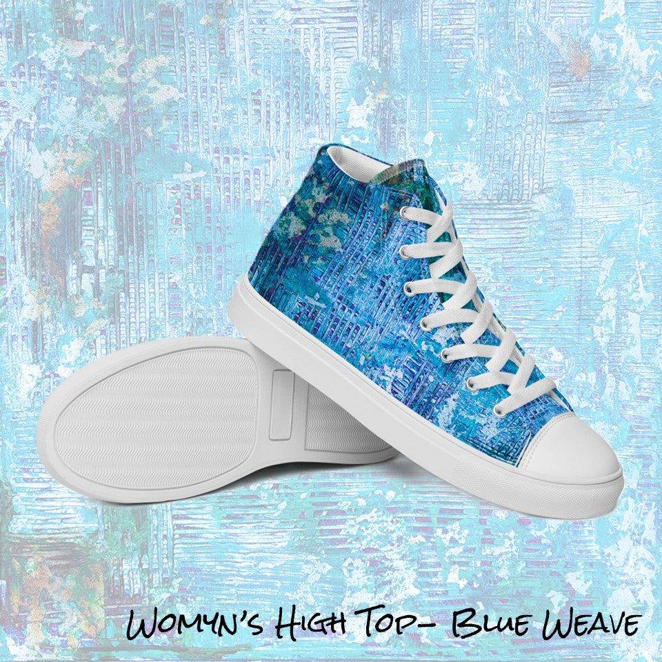 Womyn's High Top- Weave Blue