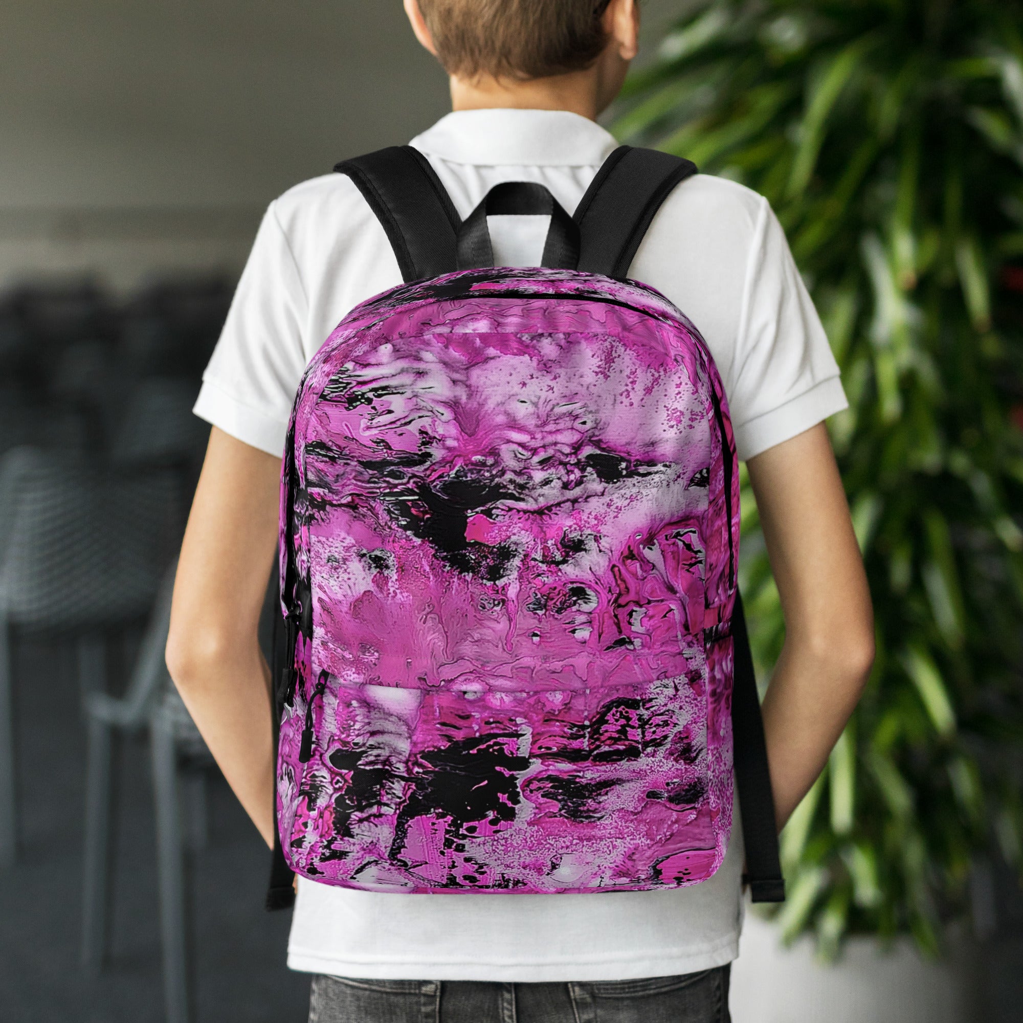 Backpack- Pink Marble