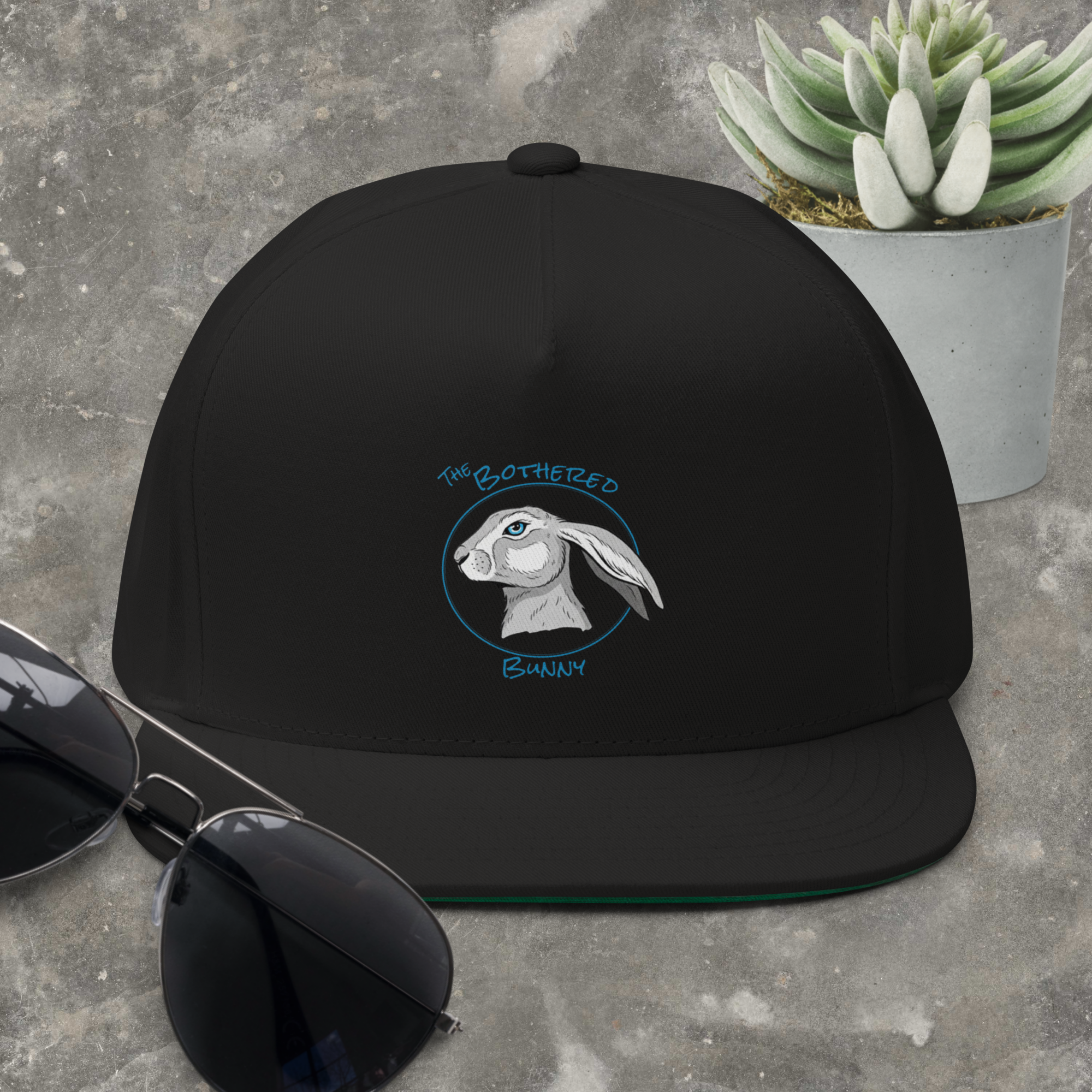 Flat Bill Cap- TBB Logo Turquoise