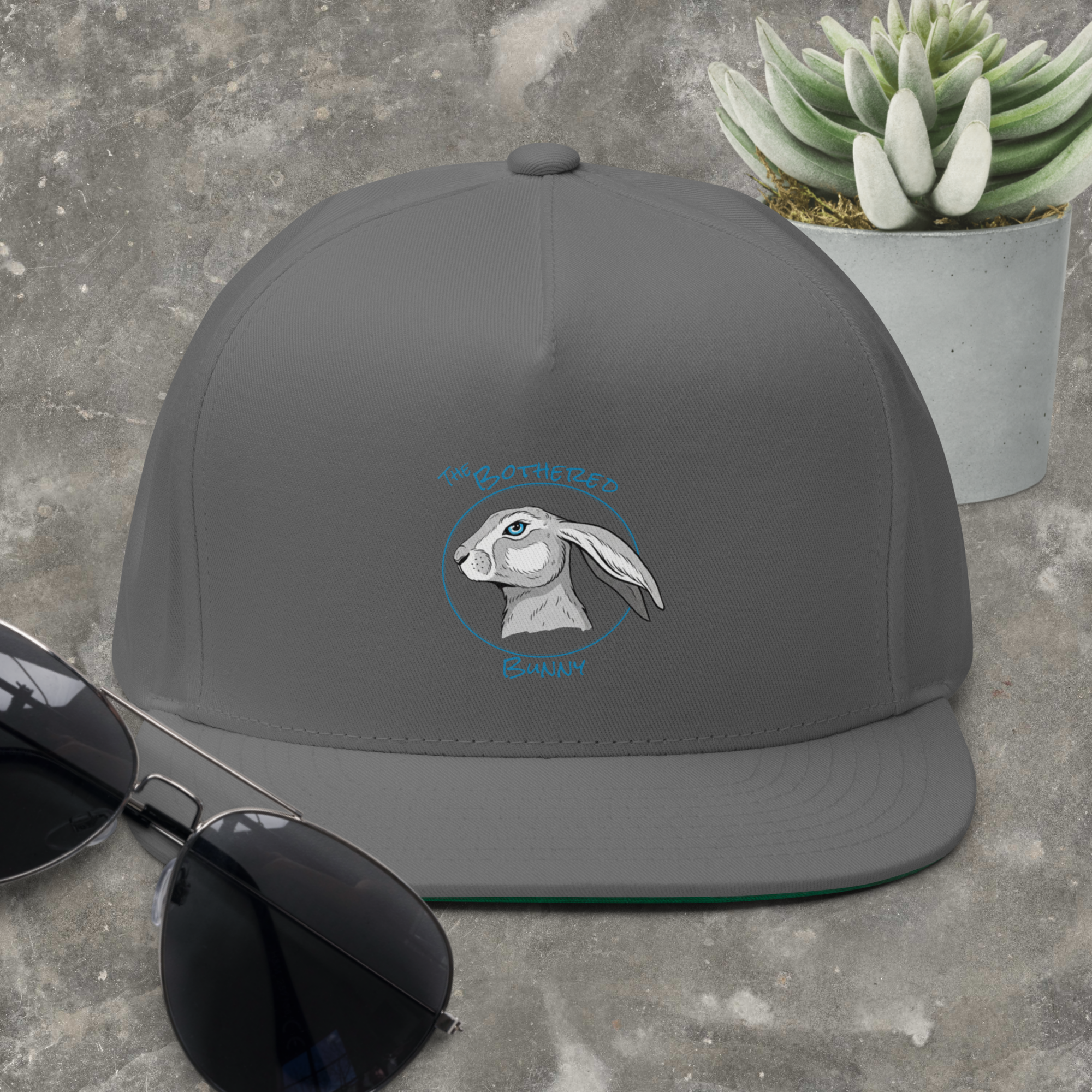 Flat Bill Cap- TBB Logo Turquoise