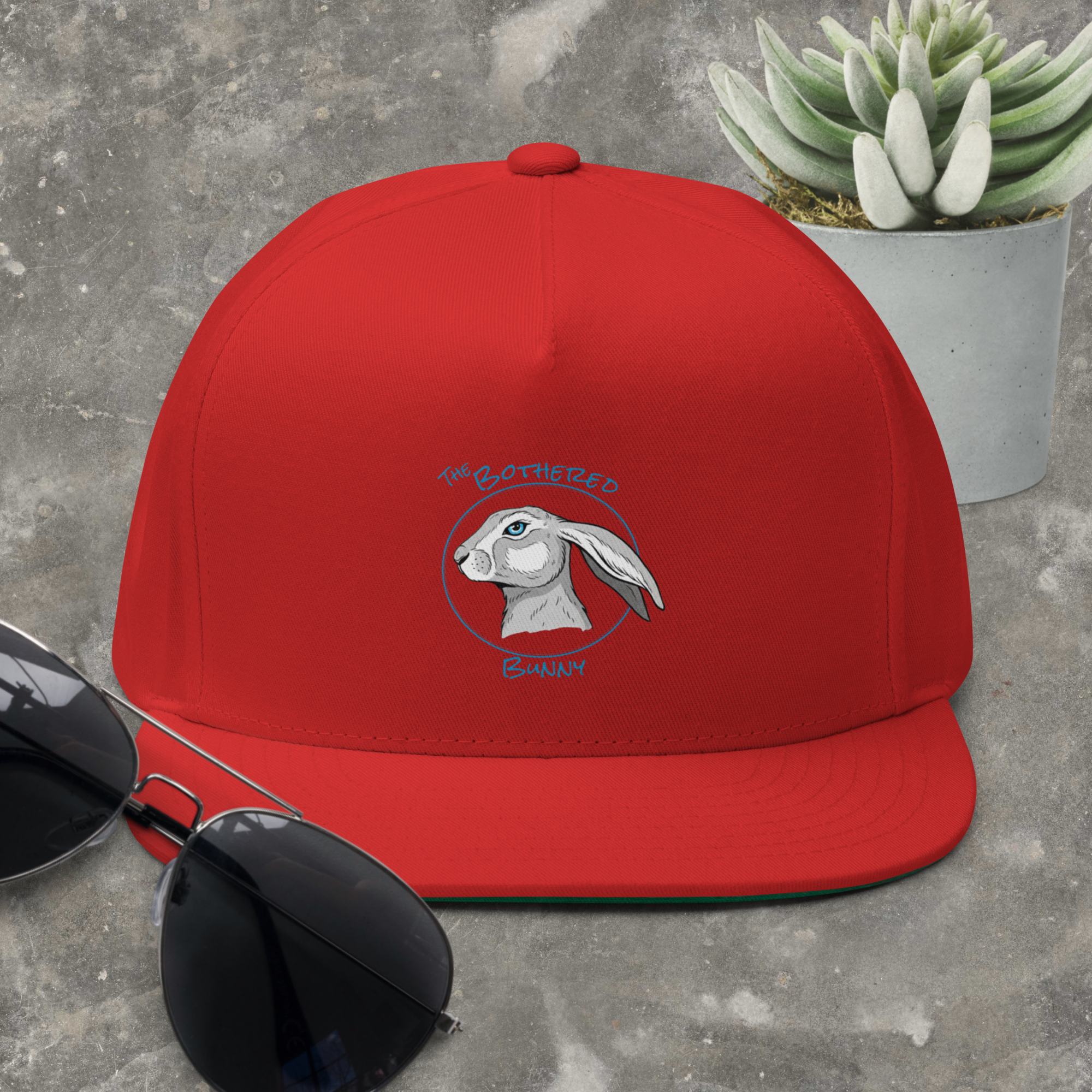 Flat Bill Cap- TBB Logo Turquoise