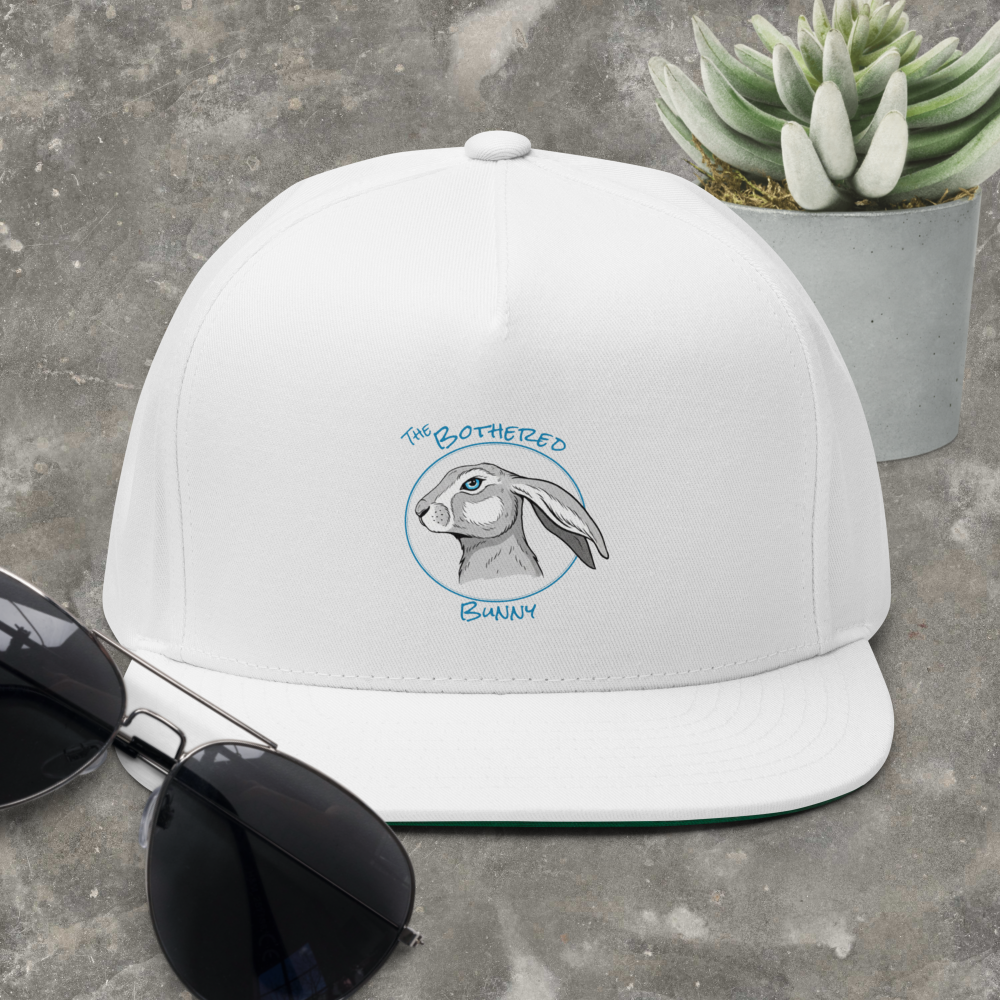 Flat Bill Cap- TBB Logo Turquoise