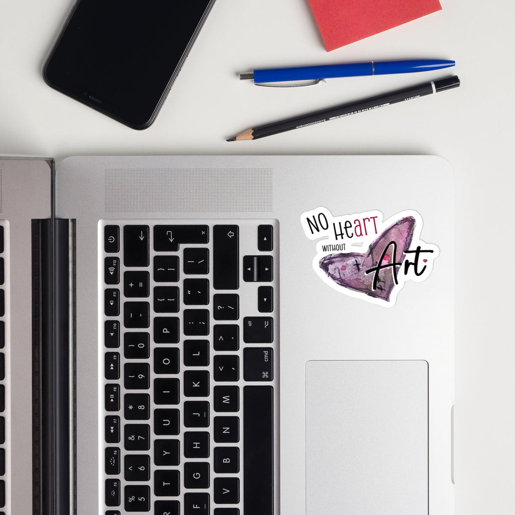 Vinyl decals- No Heart without Art