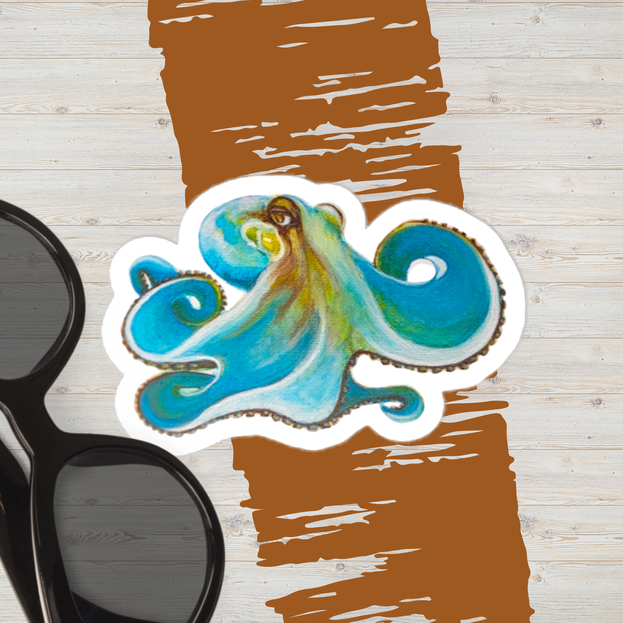 Vinyl decals- Coconut Octopus