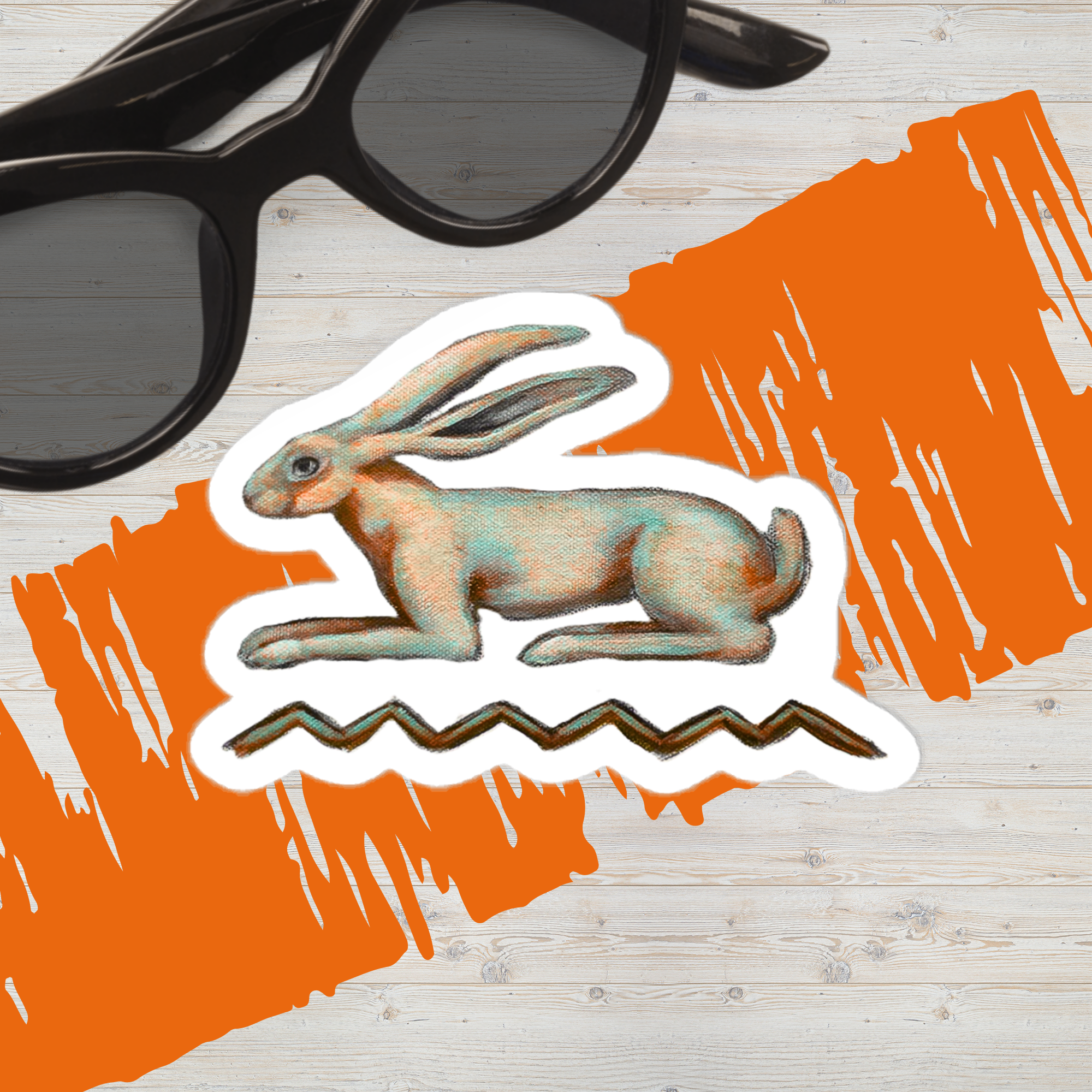 Vinyl decals- Hieroglyph Orange