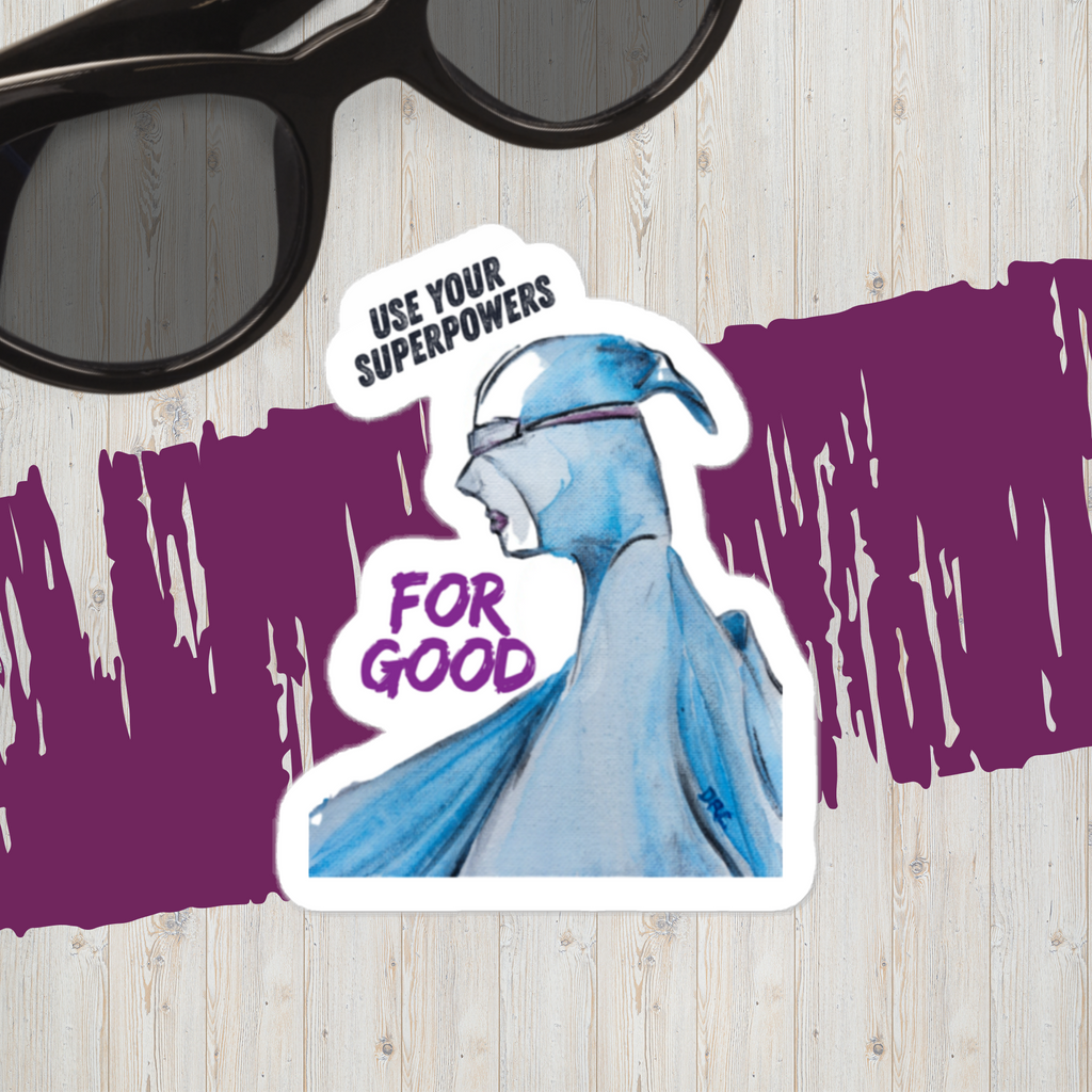 Vinyl decals- Superpowers Blue Girl