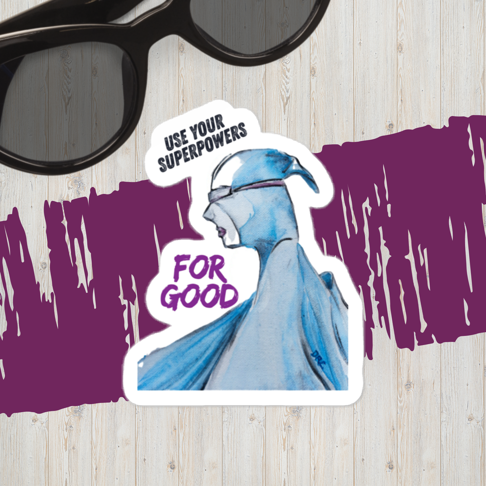 Vinyl decals- Superpowers Blue Girl