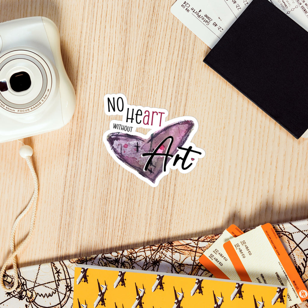 Vinyl decals- No Heart without Art