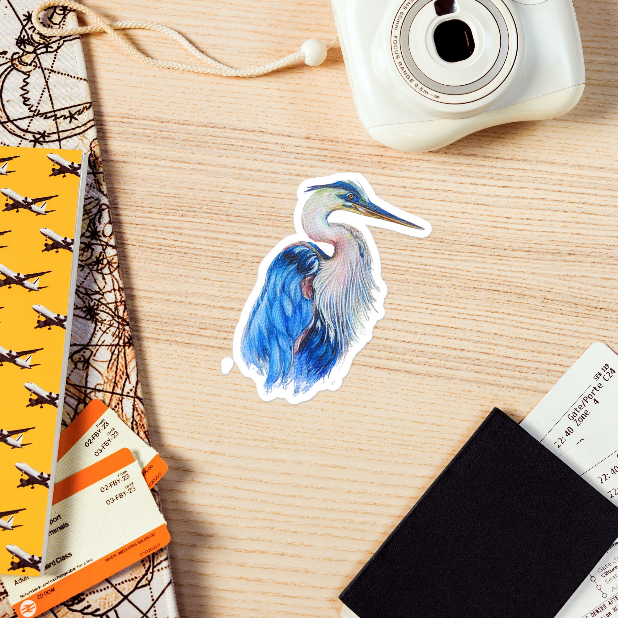Vinyl decals- Blue Heron