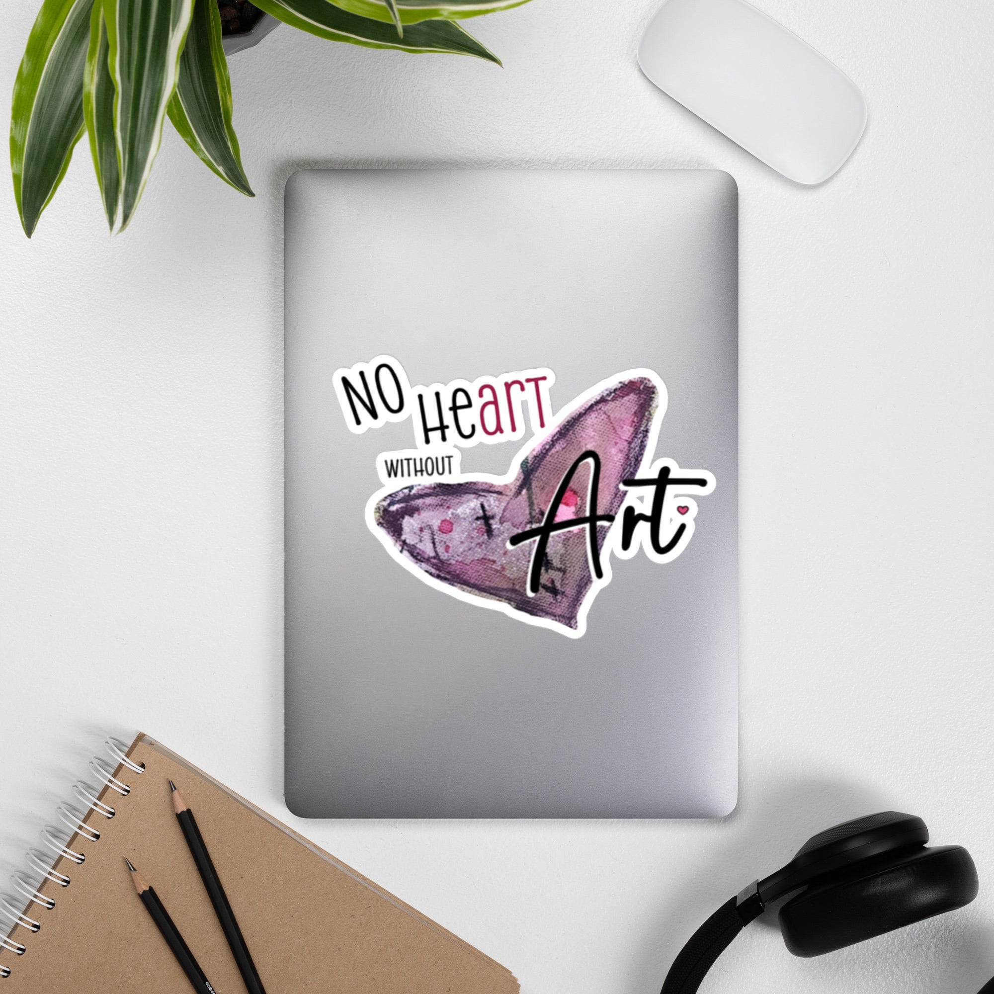 Vinyl decals- No Heart without Art