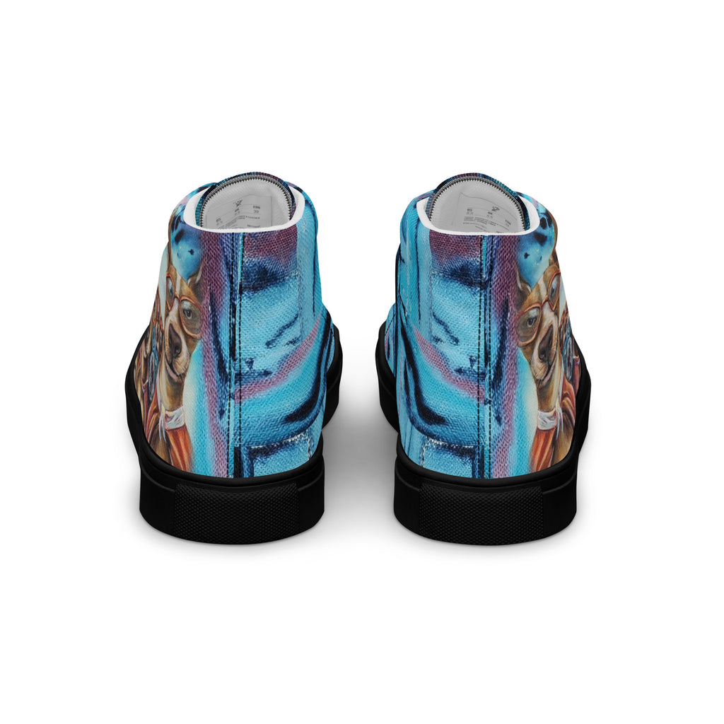 Men's High Top- Superhero Dogs