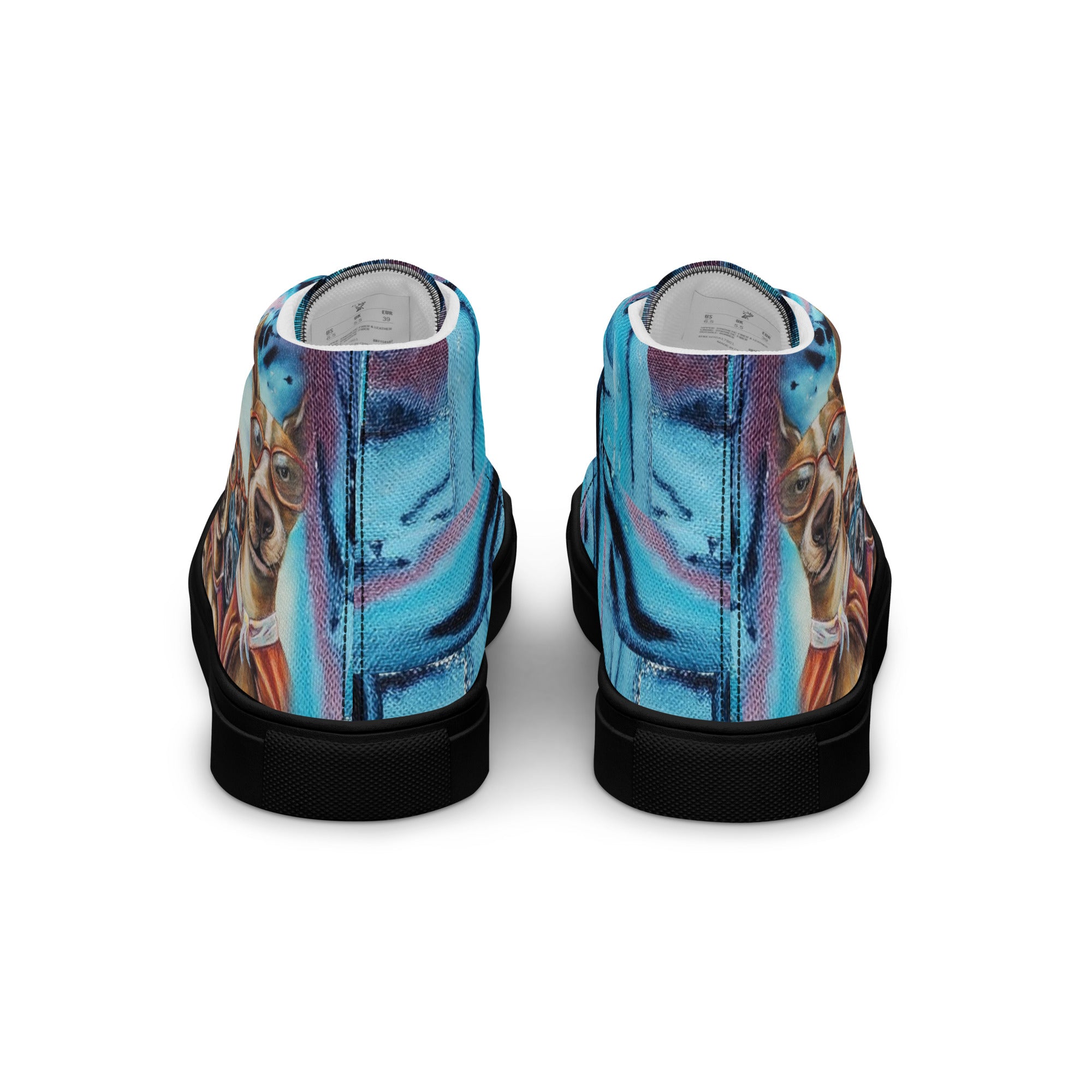 Men's High Top- Superhero Dogs