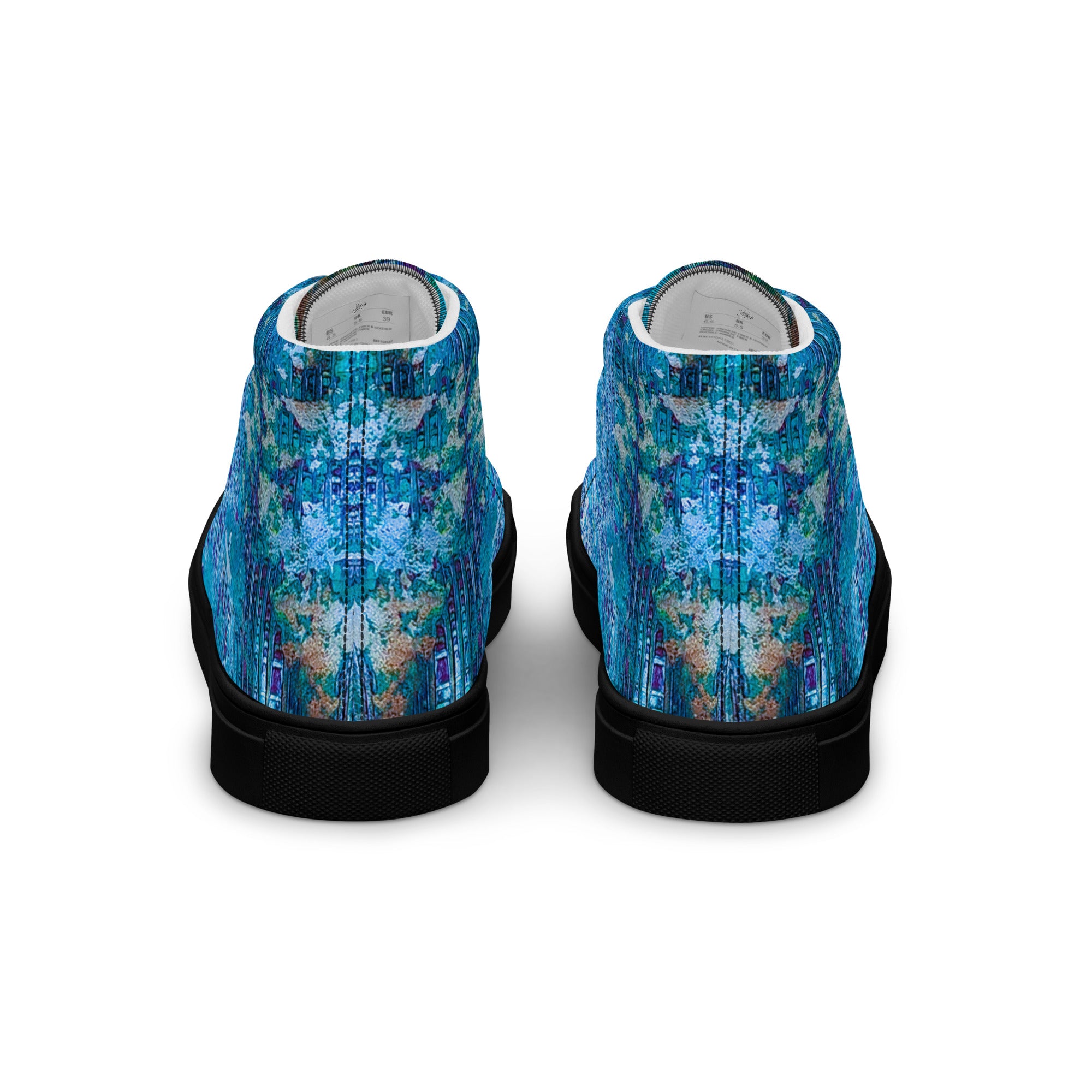 Men's High Top- Weave Blue