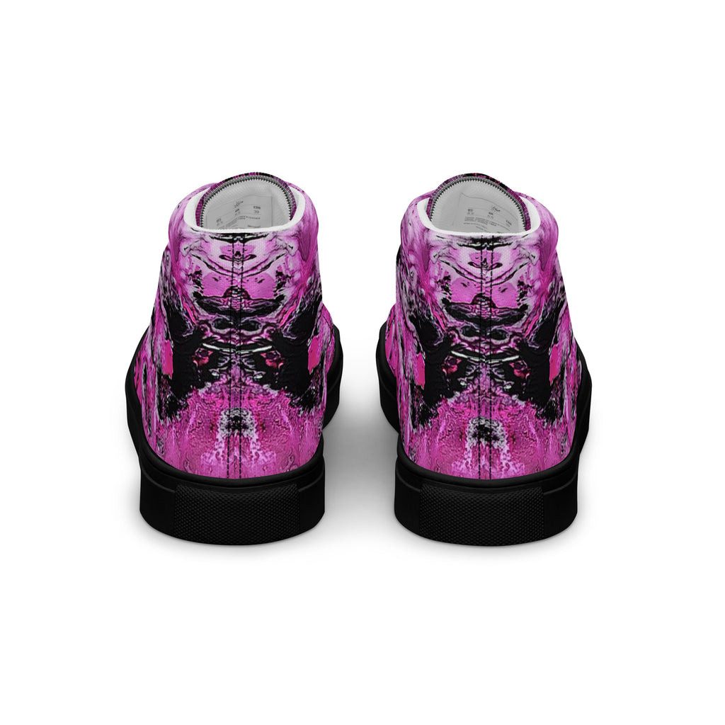 Men's High Top- Pink Marble