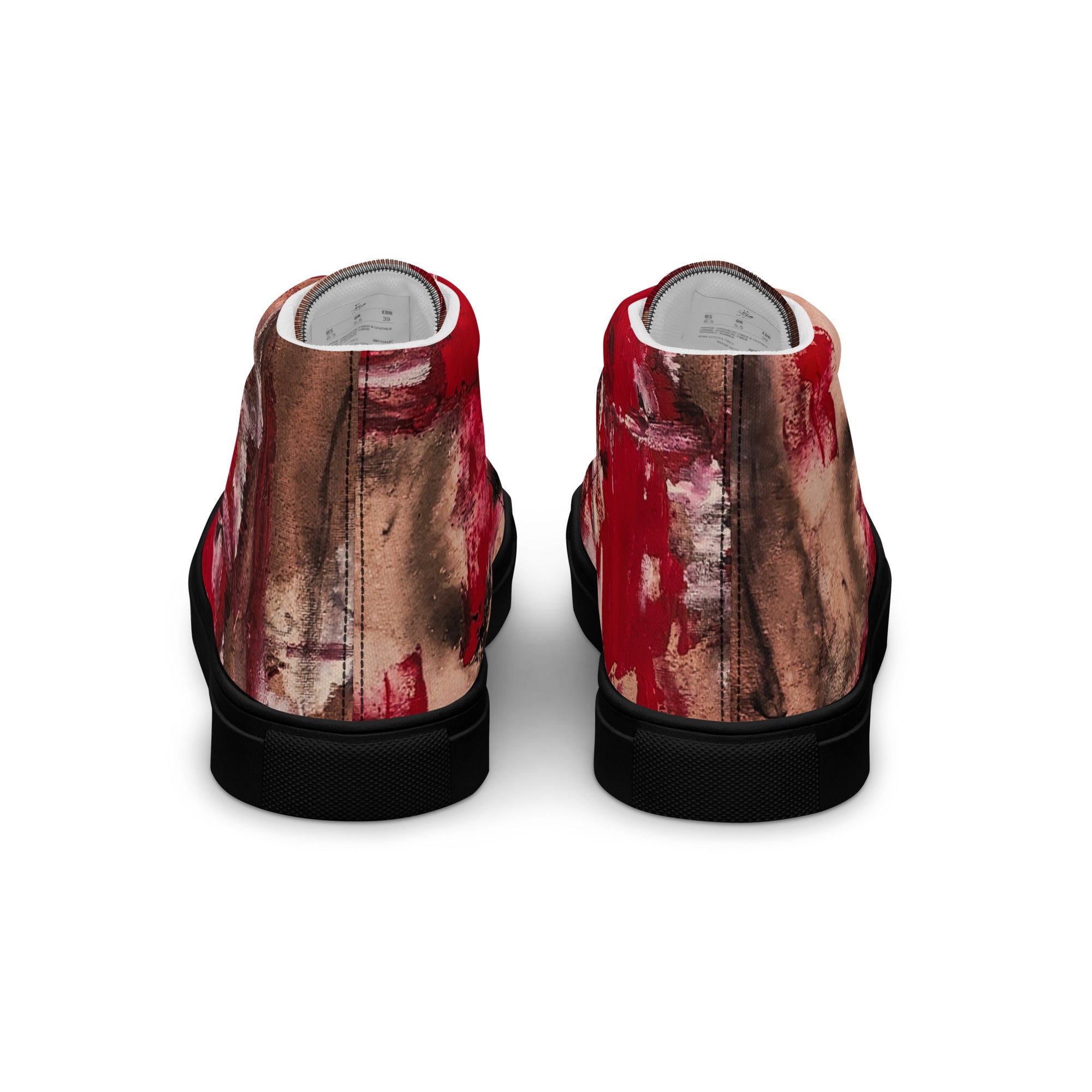 Men's High Top- Mismatch Red