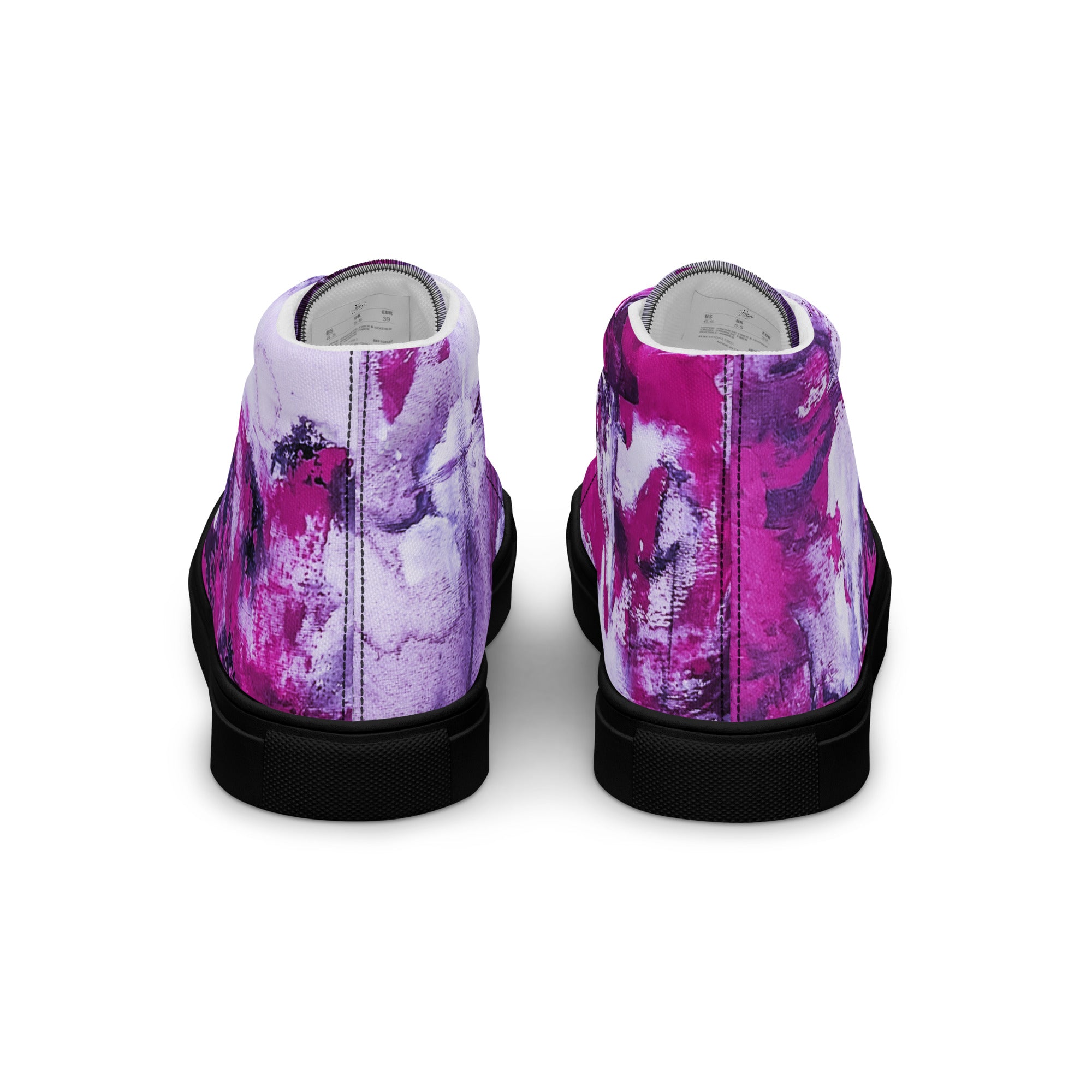 Men's High Top- Mismatch Pink