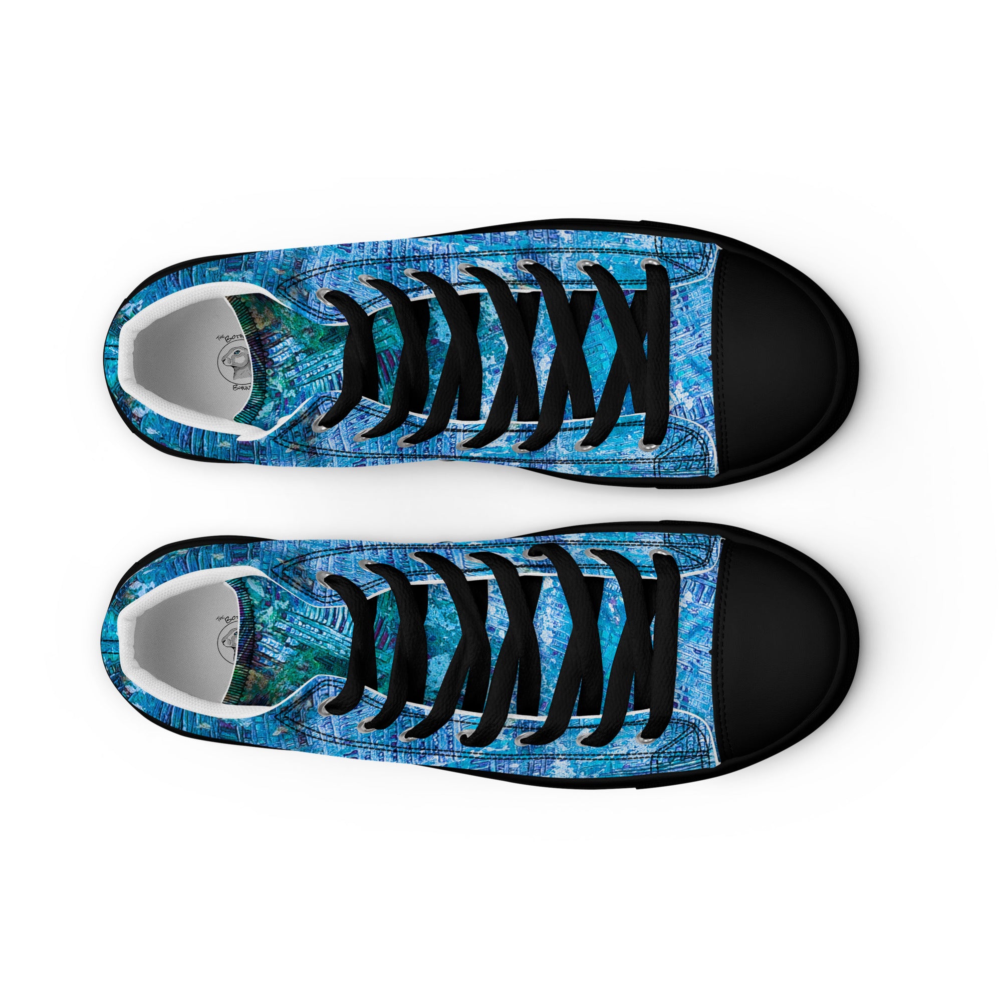 Men's High Top- Weave Blue