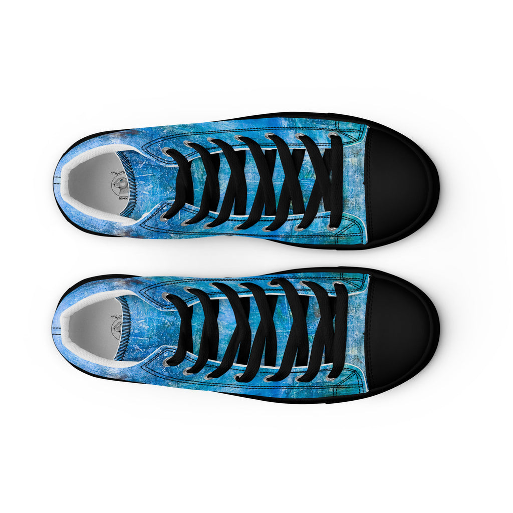 Men's High Top- Bright Earth Blue