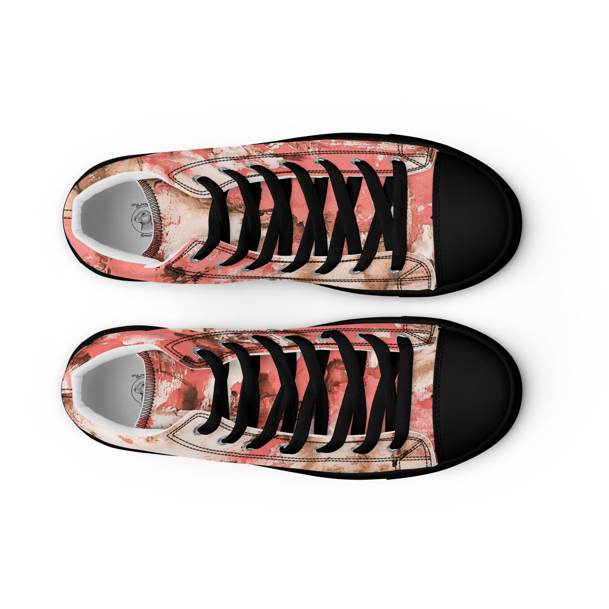 Men's High Top- Mismatch Peach