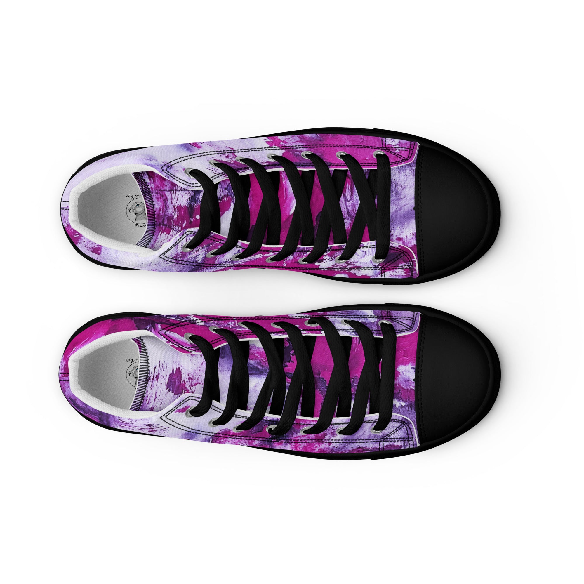 Men's High Top- Mismatch Pink