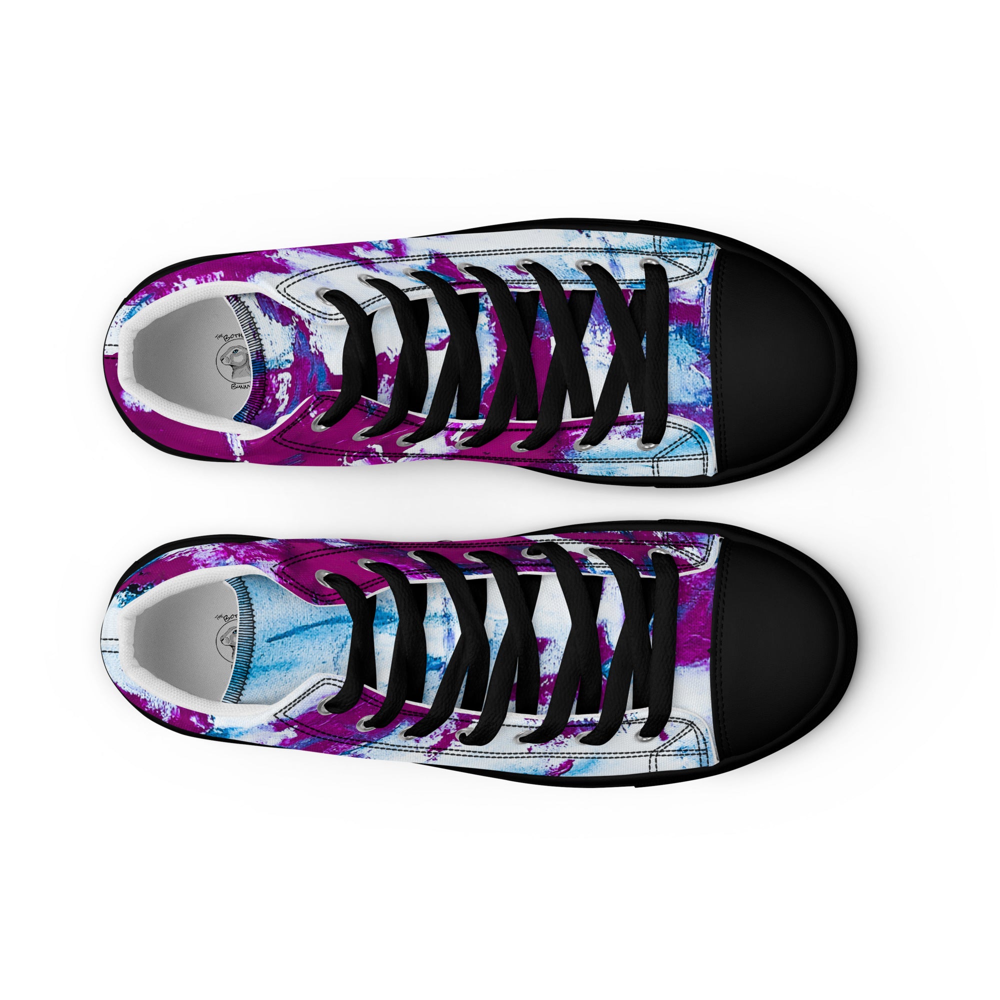 Men's High Top- Mismatch Turquoise