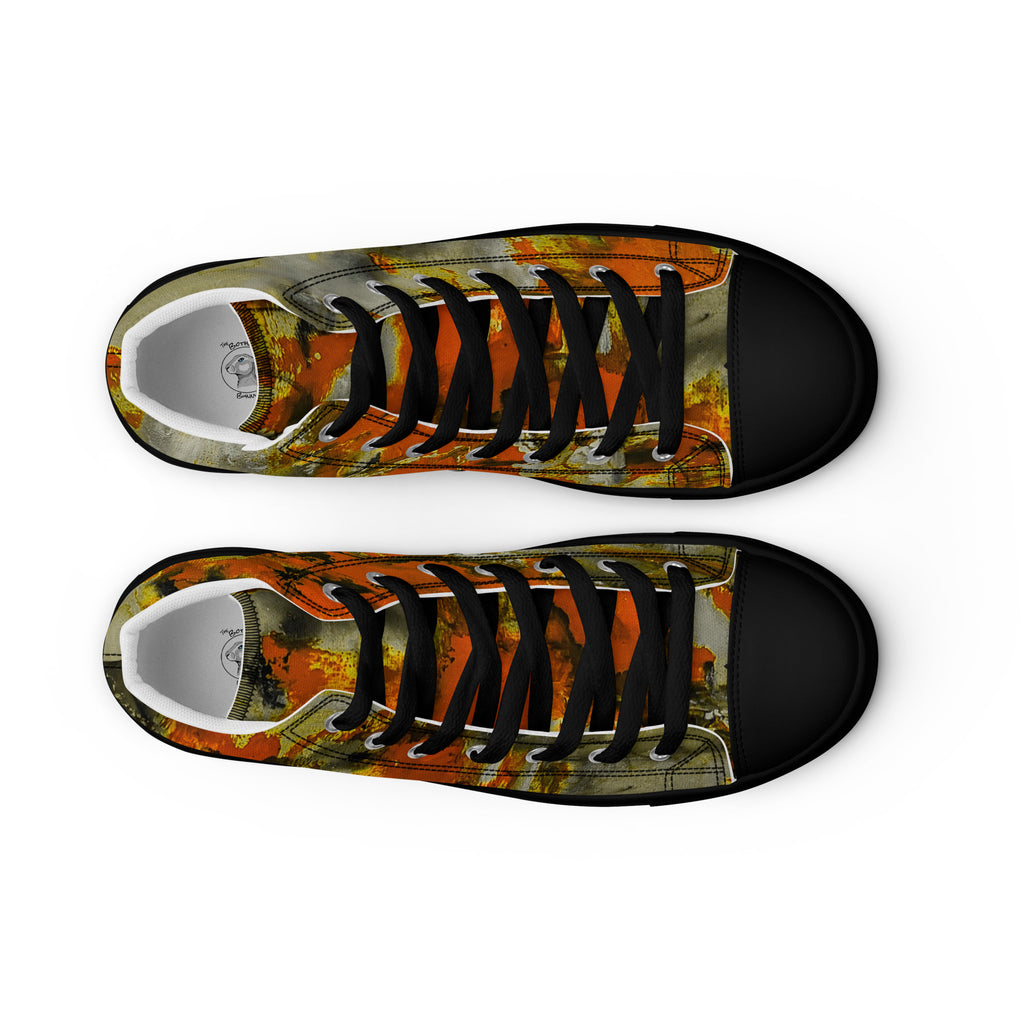 Men's High Top- Mismatch Orange