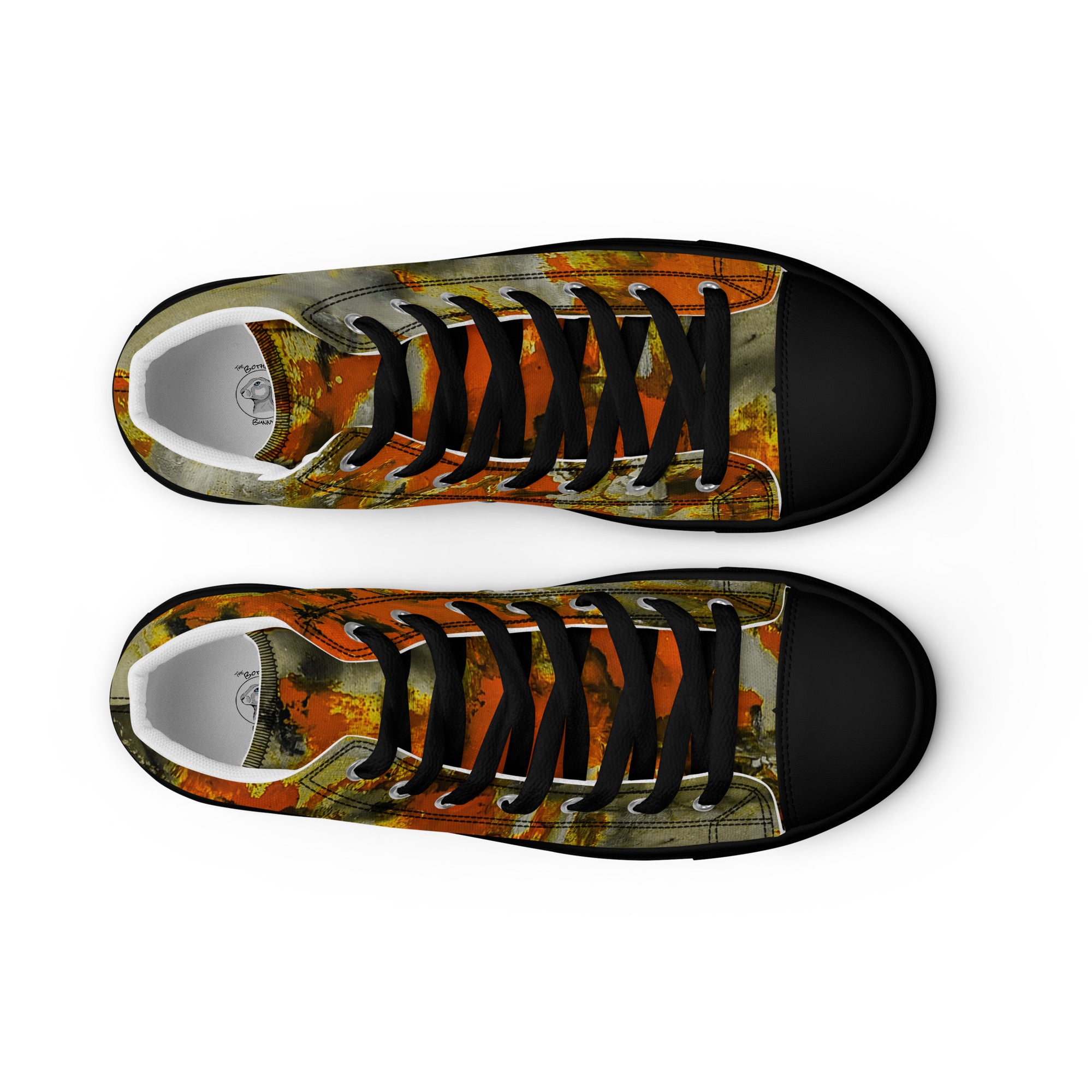 Men's High Top- Mismatch Orange