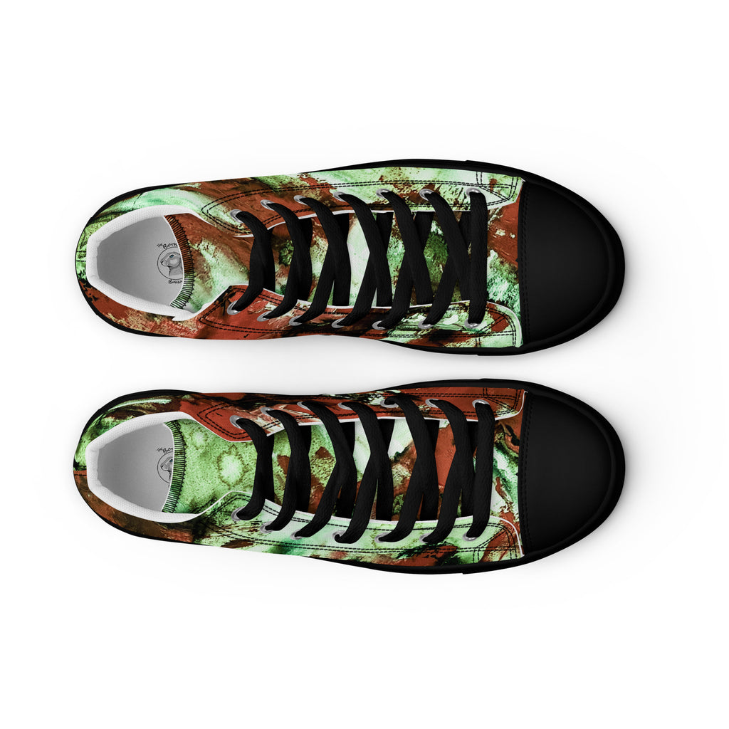 Men's High Top- Mismatch Green