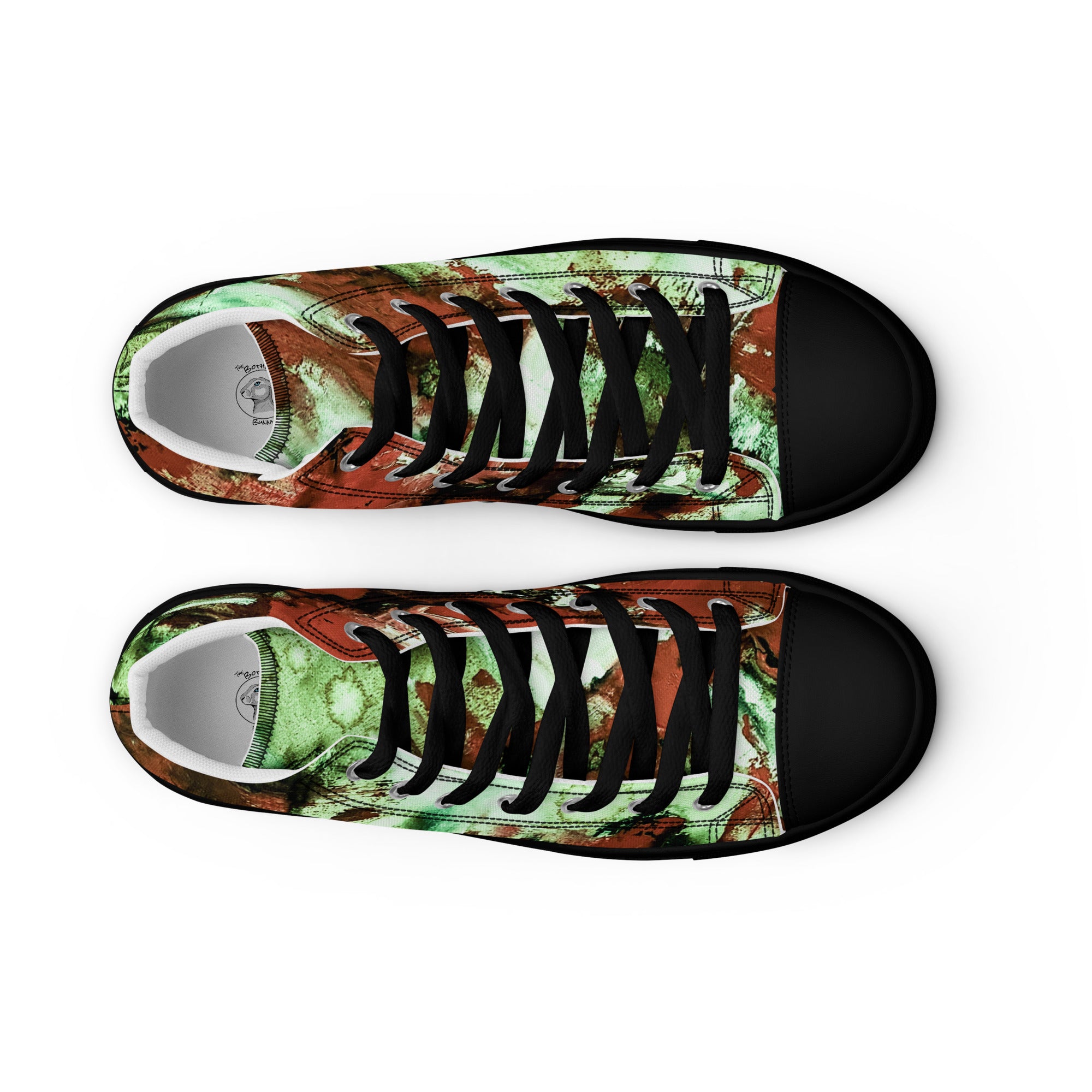 Men's High Top- Mismatch Green