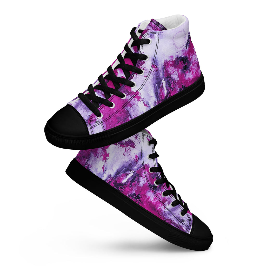 Men's High Top- Mismatch Pink
