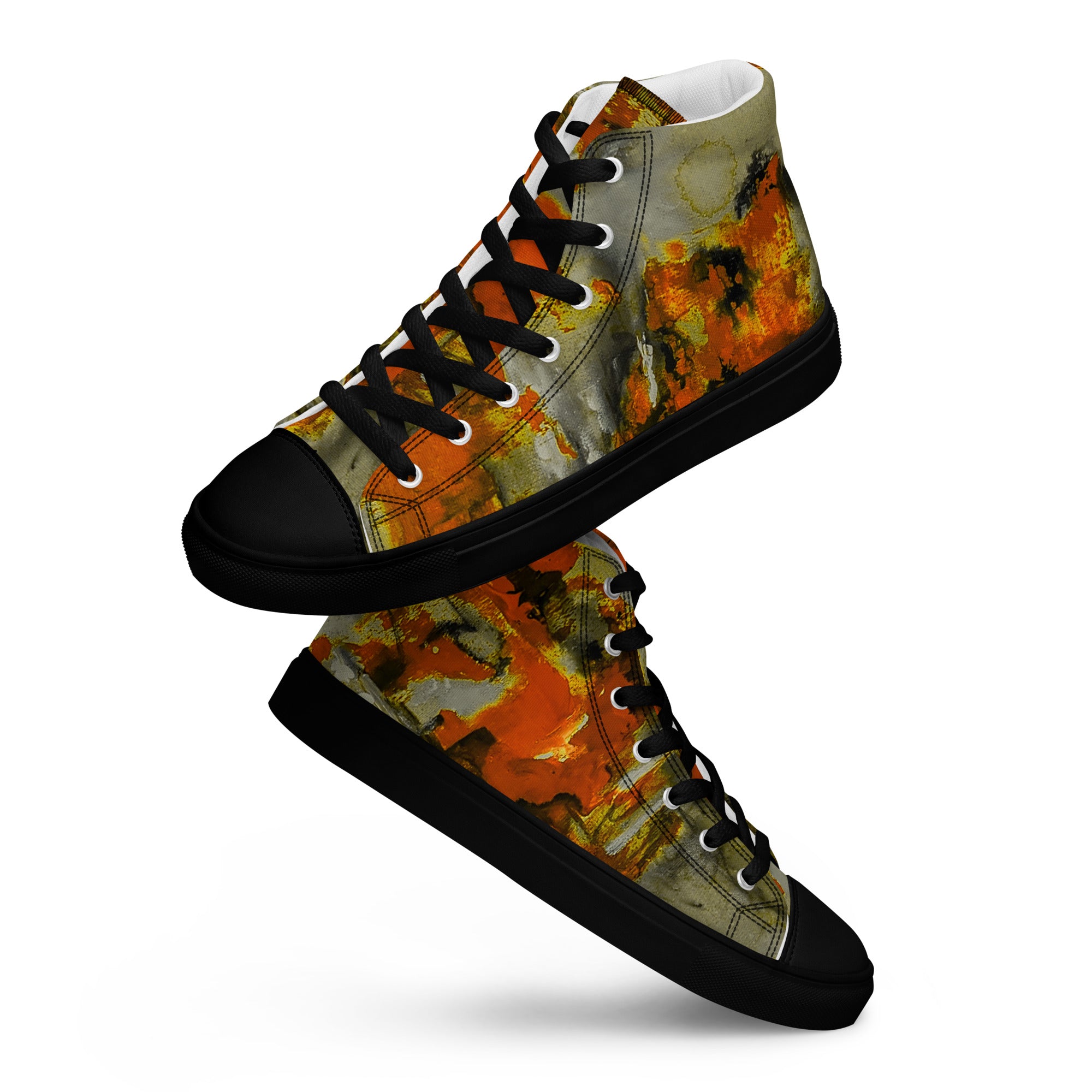 Men's High Top- Mismatch Orange