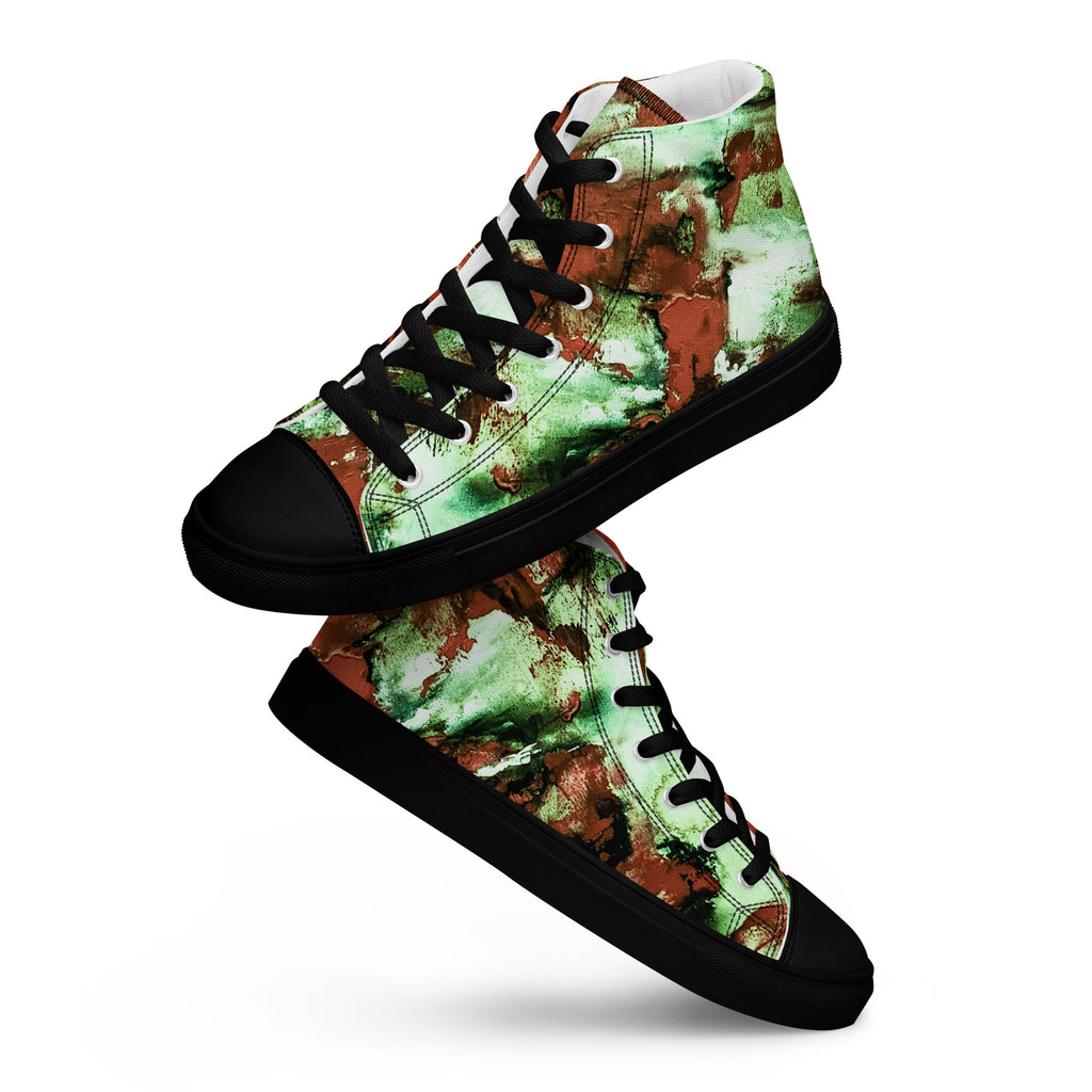 Men's High Top- Mismatch Green