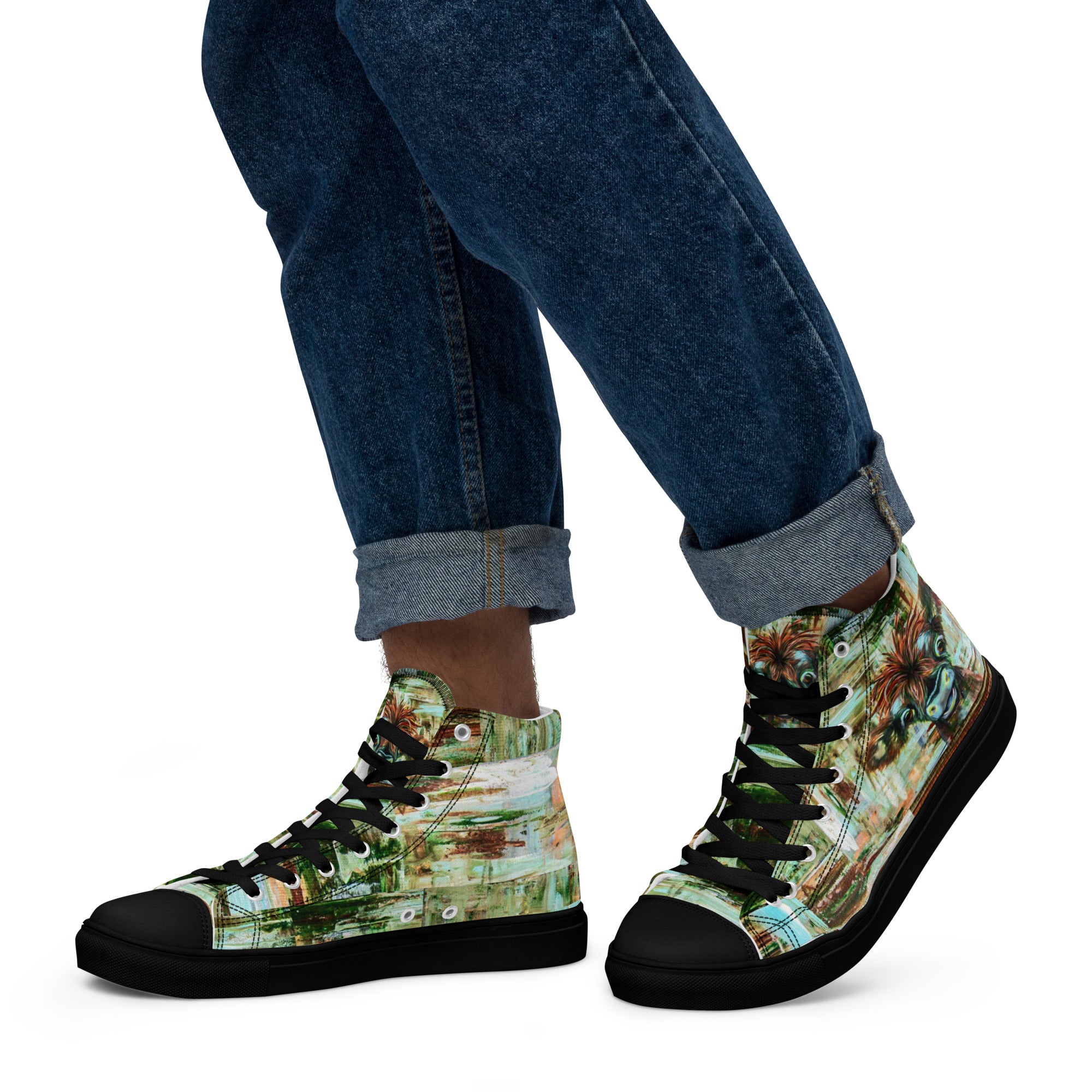 Men's High Top- Baby Cow