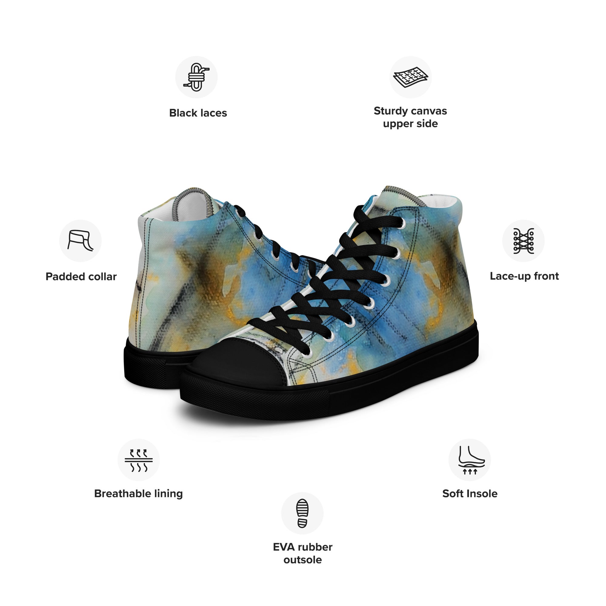 Men's High Top- With Caramel