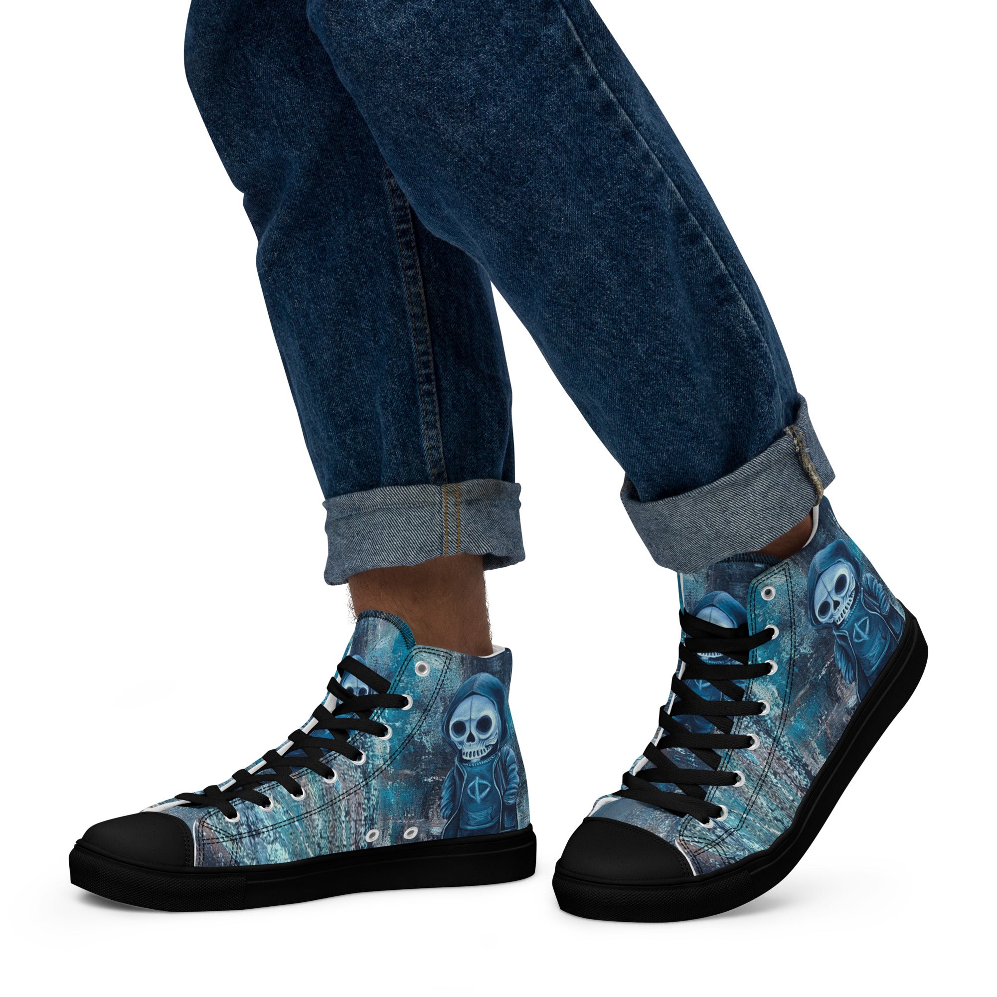 Men's High Top- Skull Boy