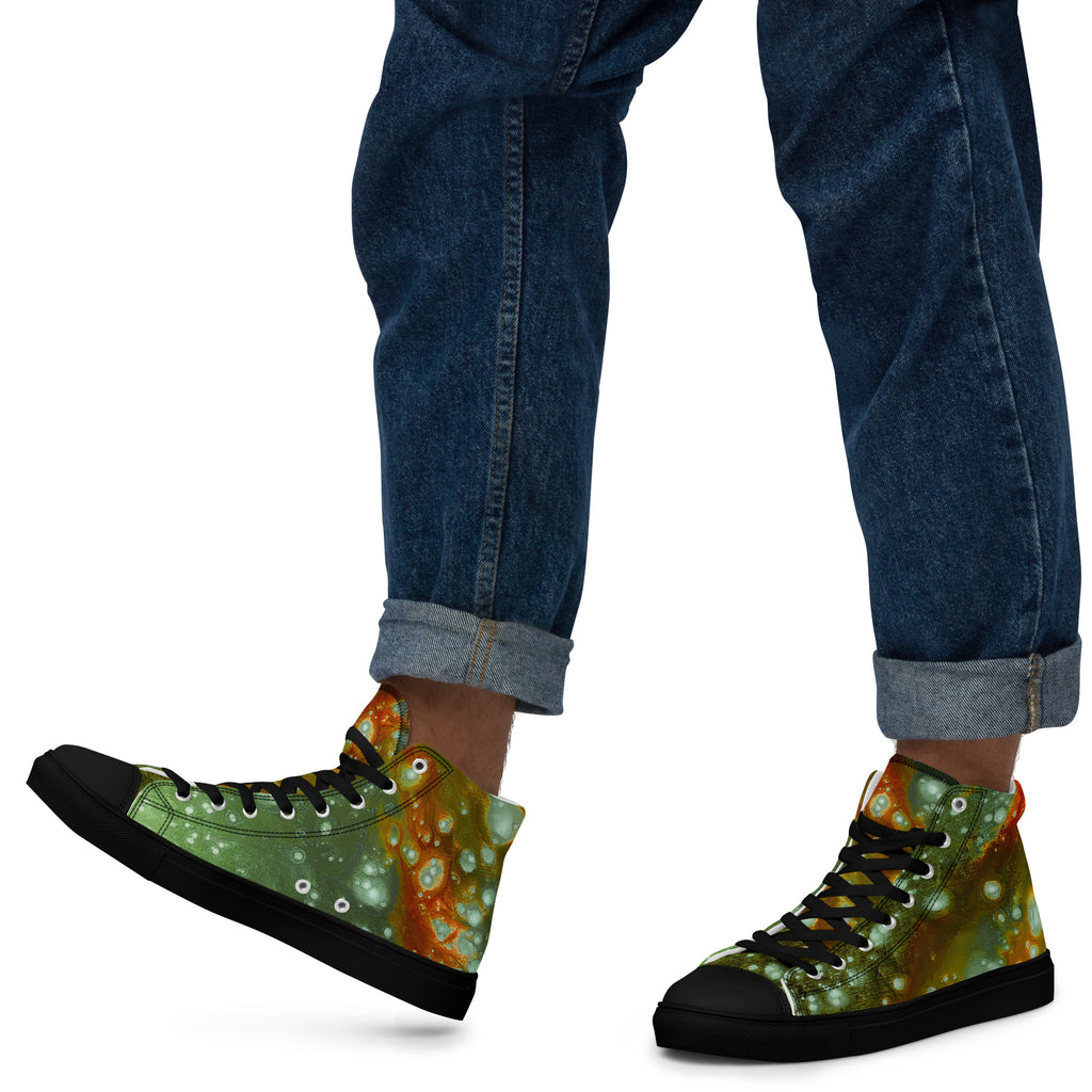 Men's High Top- Galaxy Green a.k.a. Surface of Mercury