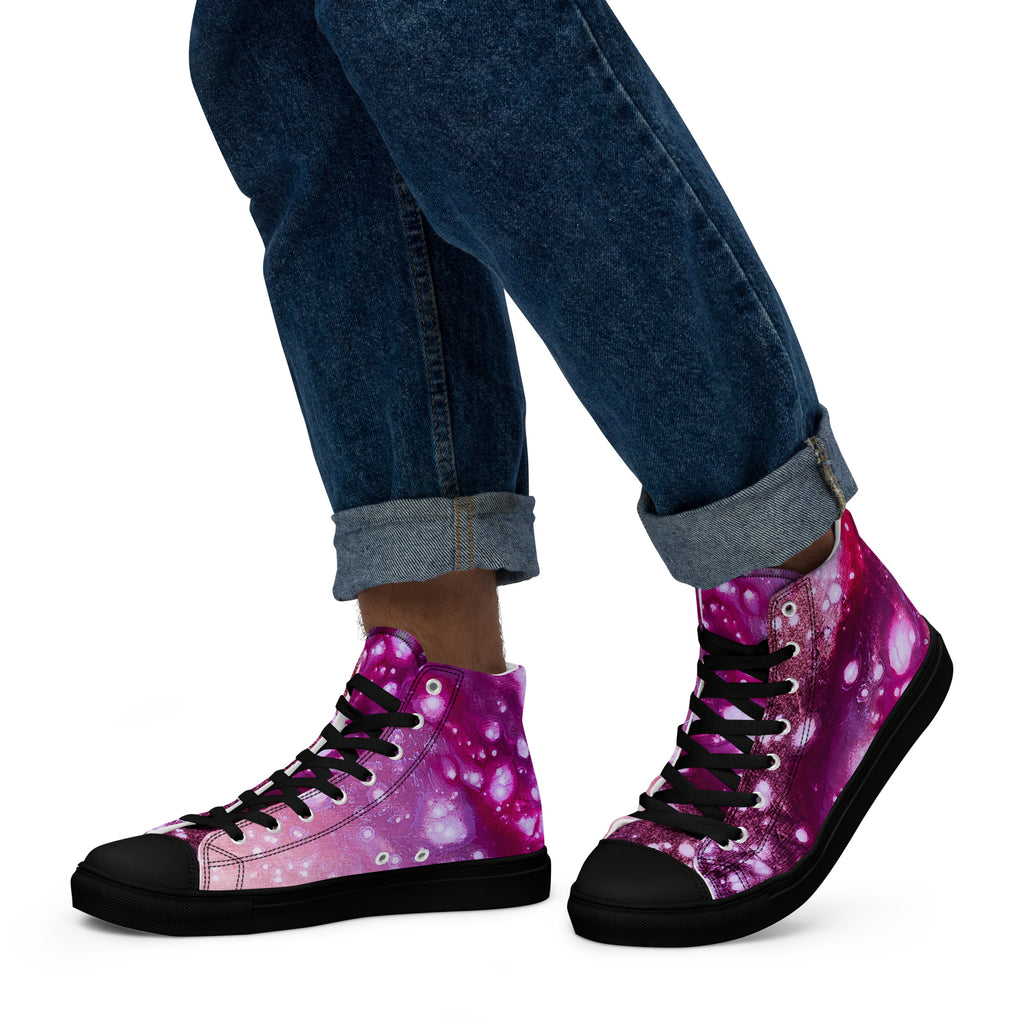 Men's High Top- Galaxy Fuchsia