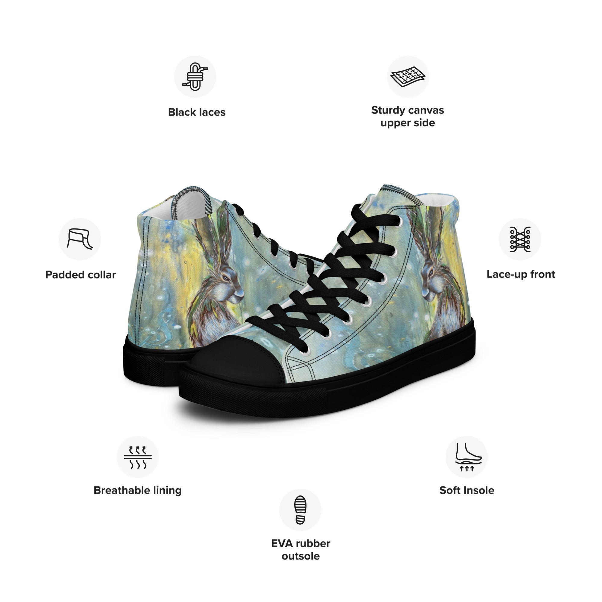 Men's High Top- Hare the Music