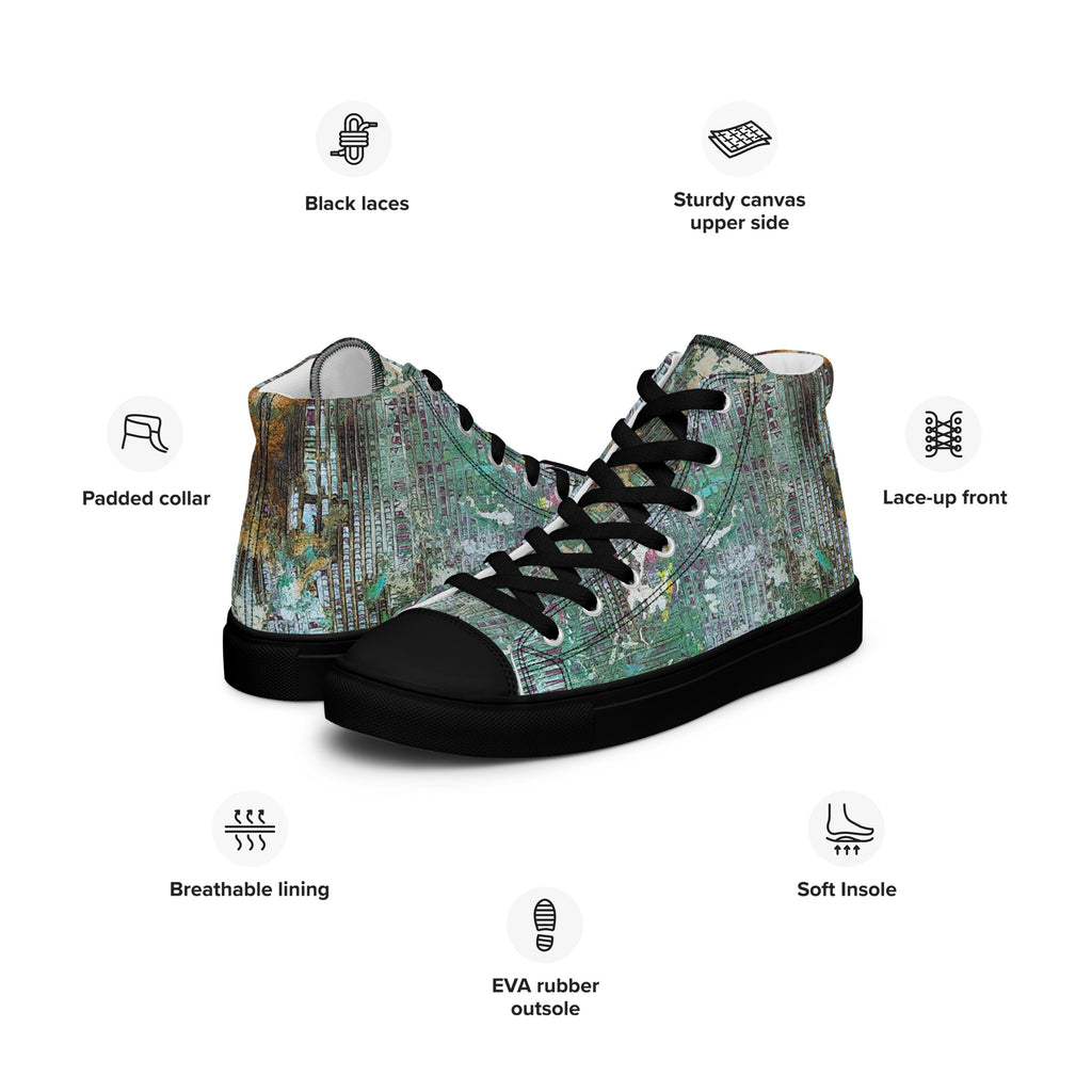 Men's High Top- Weave Green