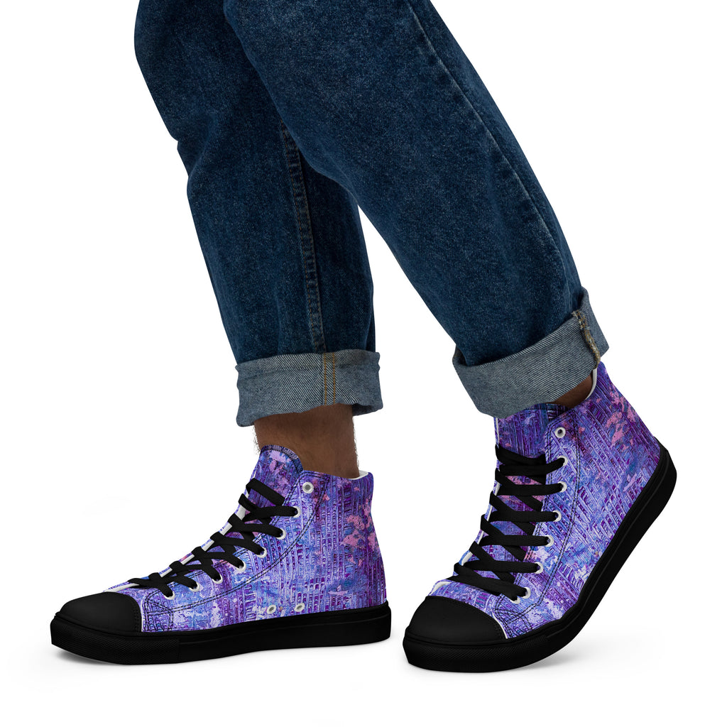 Men's High Top- Weave Purple