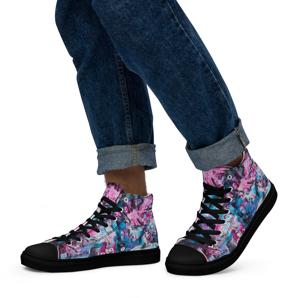 Men's High Top- Pink Lady