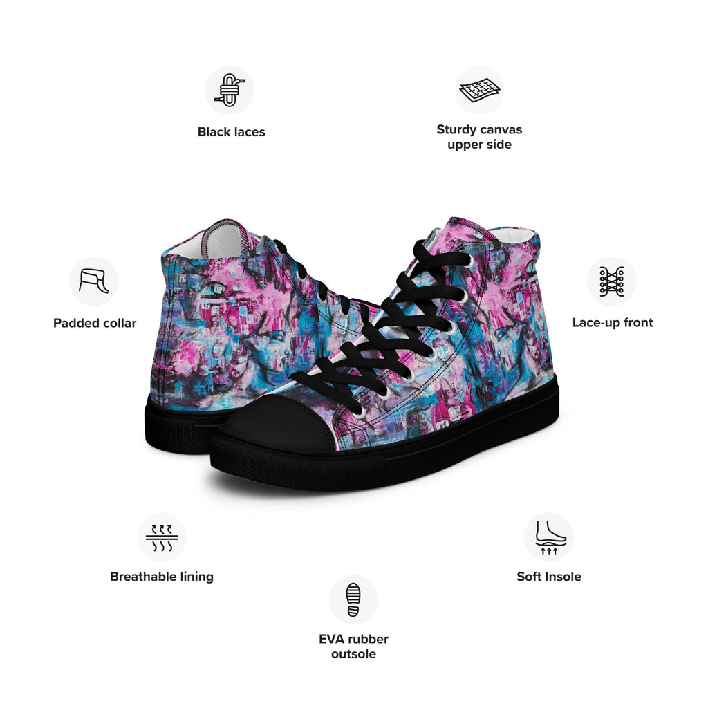 Men's High Top- Pink Lady